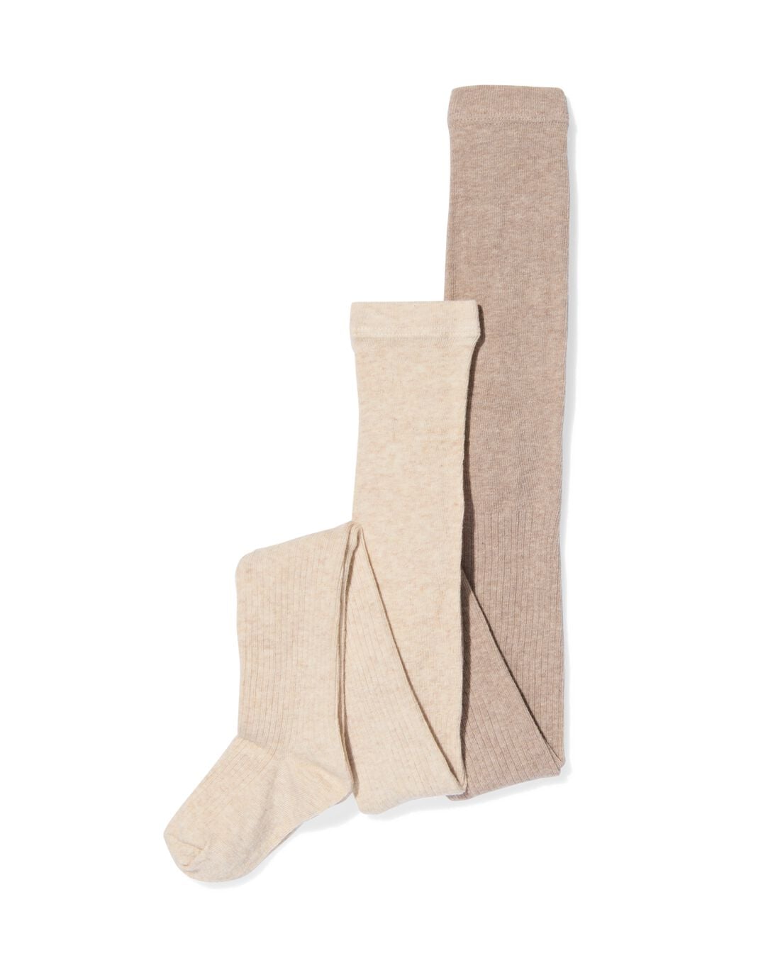 HEMA HEMA Kindermaillots Rib - 2 Stuks Lichtbruin (lichtbruin)