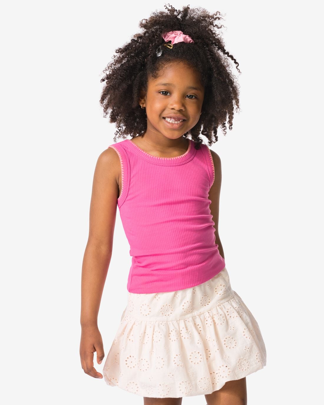 HEMA-HEMA-Kindershirt-Rib-Fuchsia-fuchsia