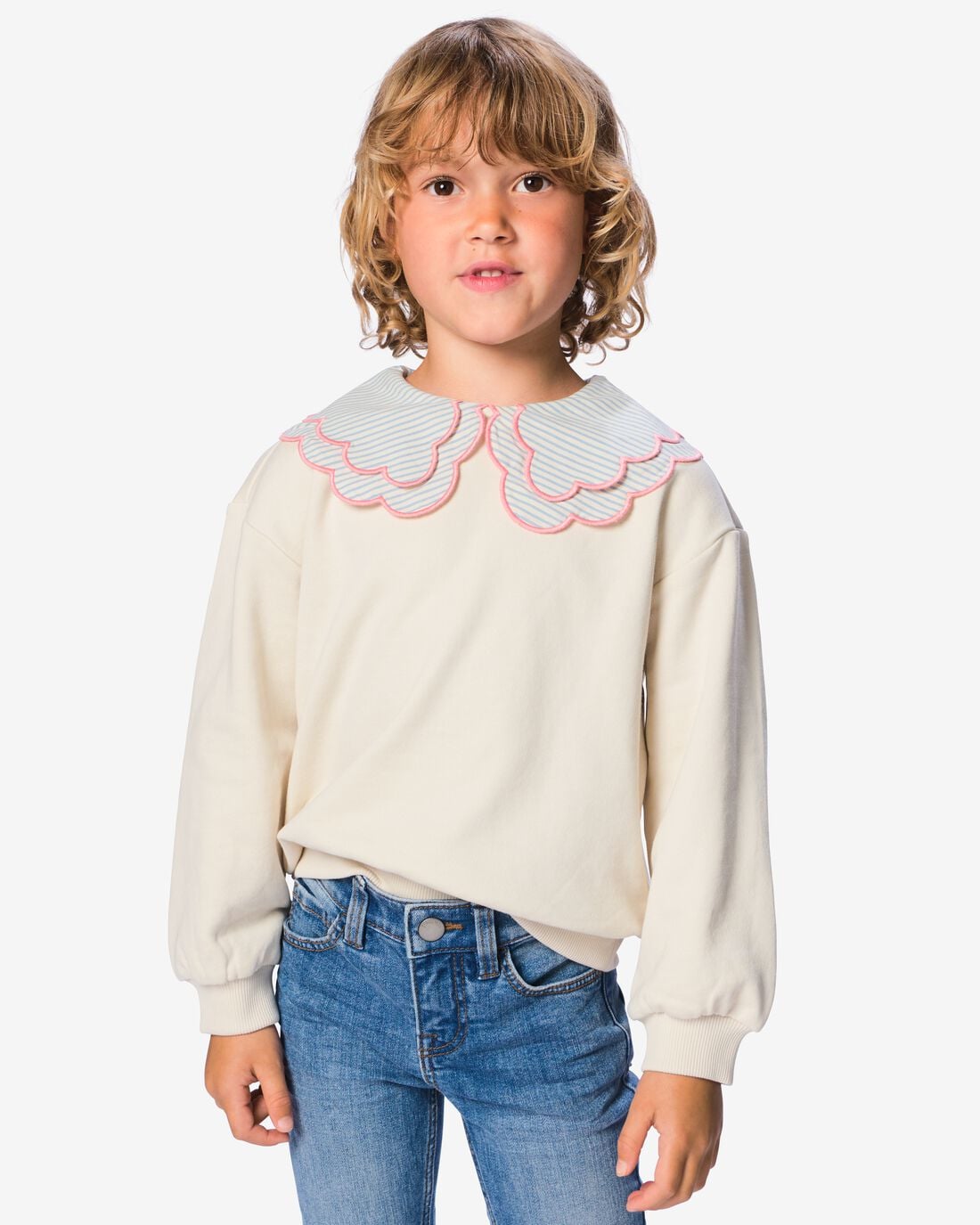 HEMA-HEMA-Kindertrui-Sweatstof-Ecru-ecru