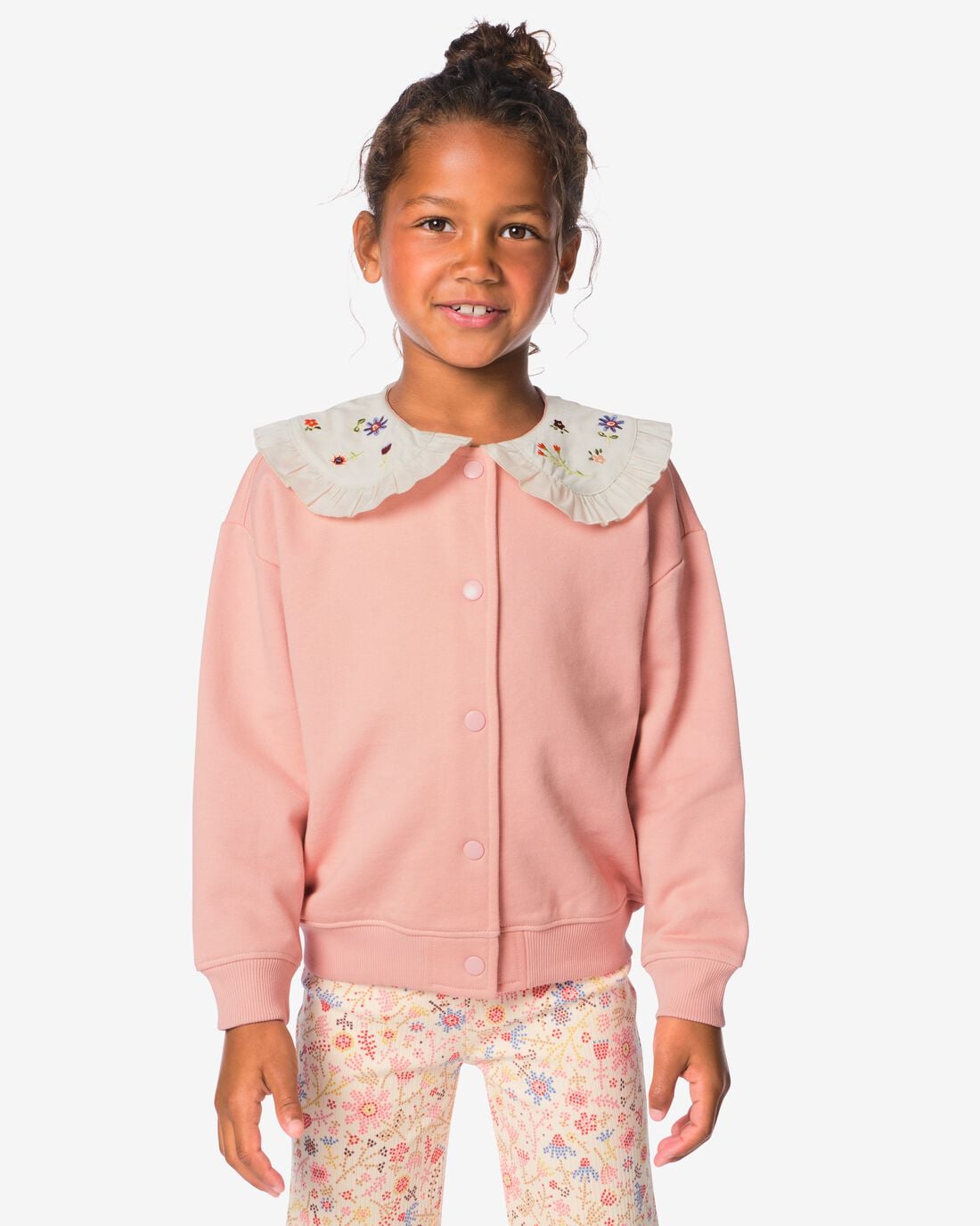 HEMA-HEMA-Kindervest-Bloemen-Roze-roze