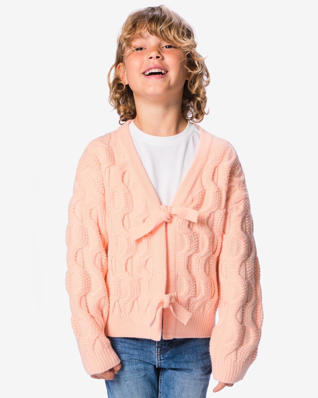 HEMA-HEMA-Kindervest-Gebreid-Roze-roze