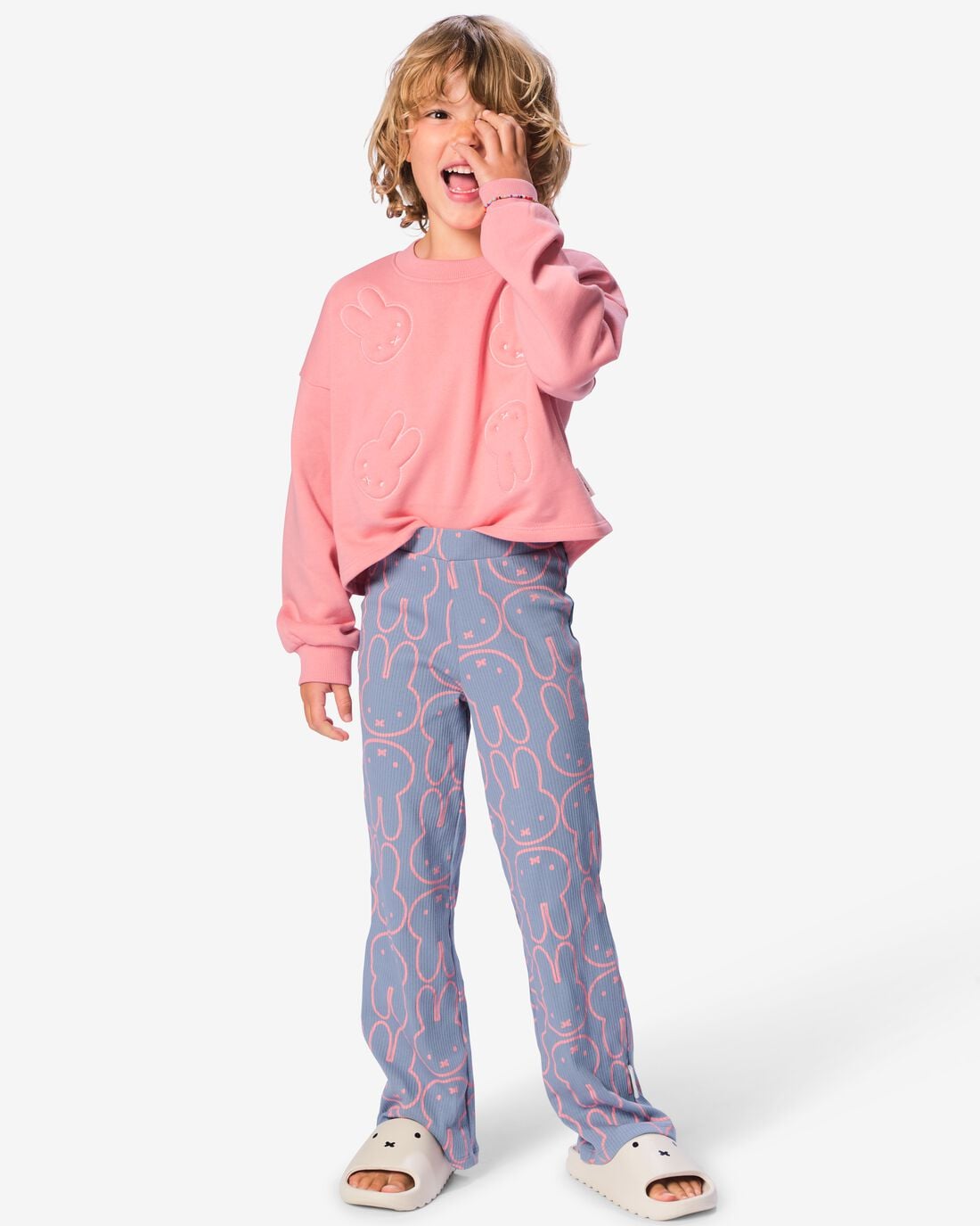 HEMA-HEMA-Nijntje-Kinderkledingset-Regular-Fit-Rib-Roze-roze