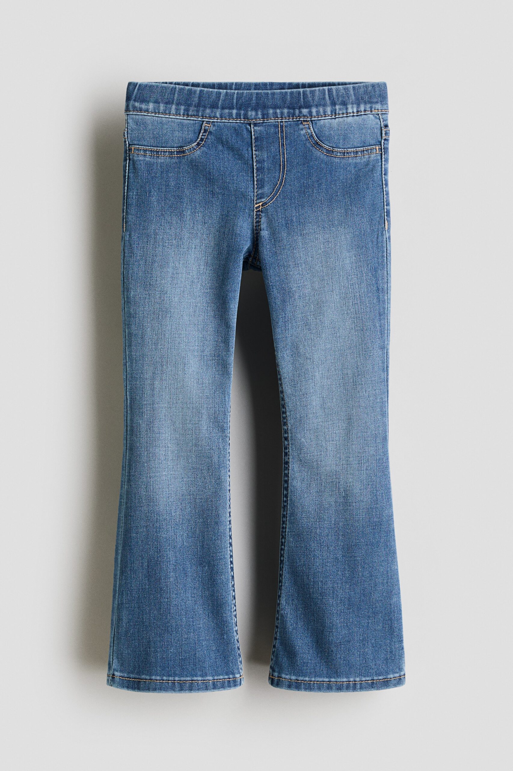 H & M - Superstretch Flared Leg Jeans - Denimblauw