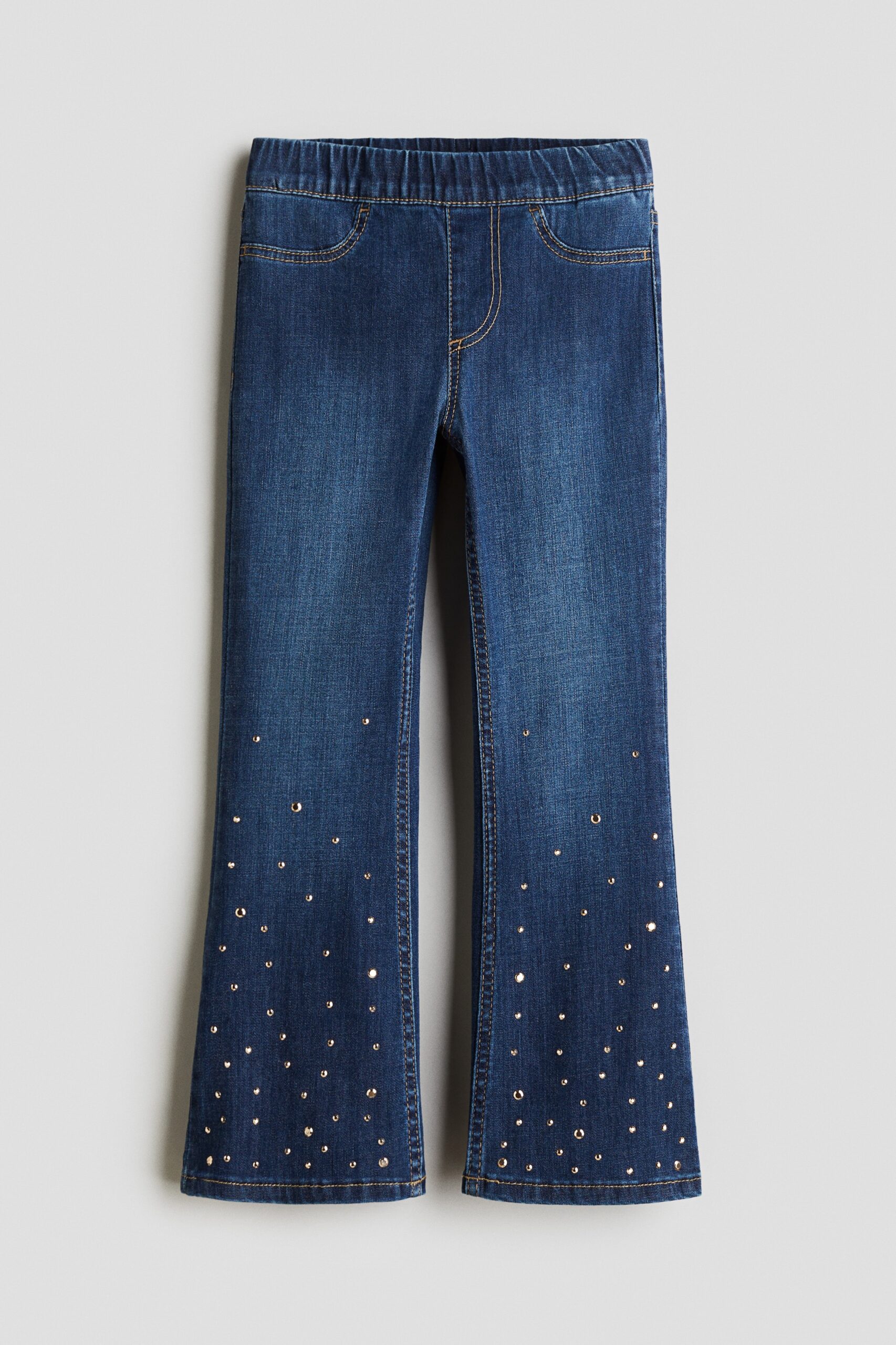 H & M - Jegging met decoraties - Donker Denimblauw