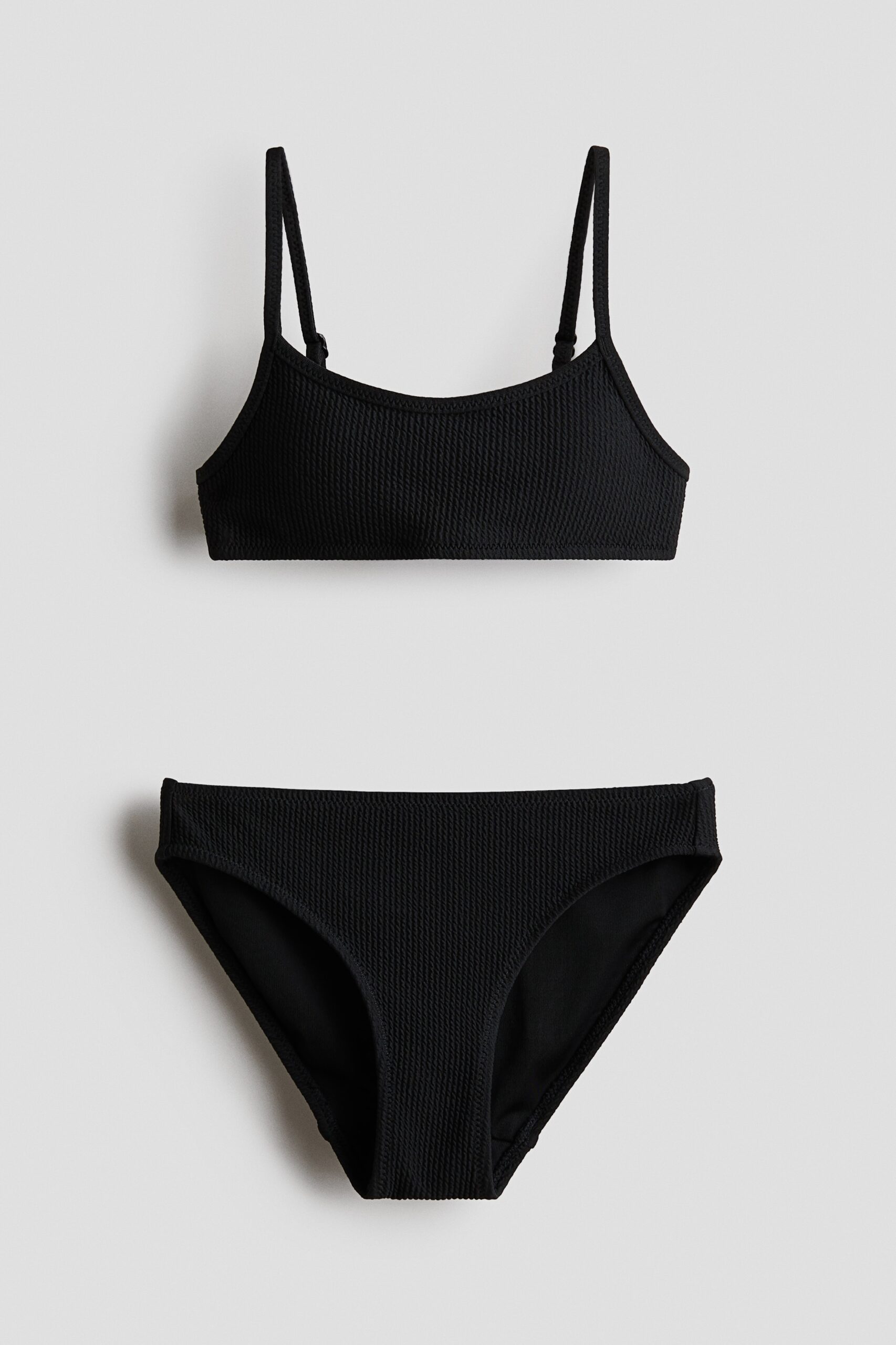 H & M - Bikini met structuurdessin - Zwart