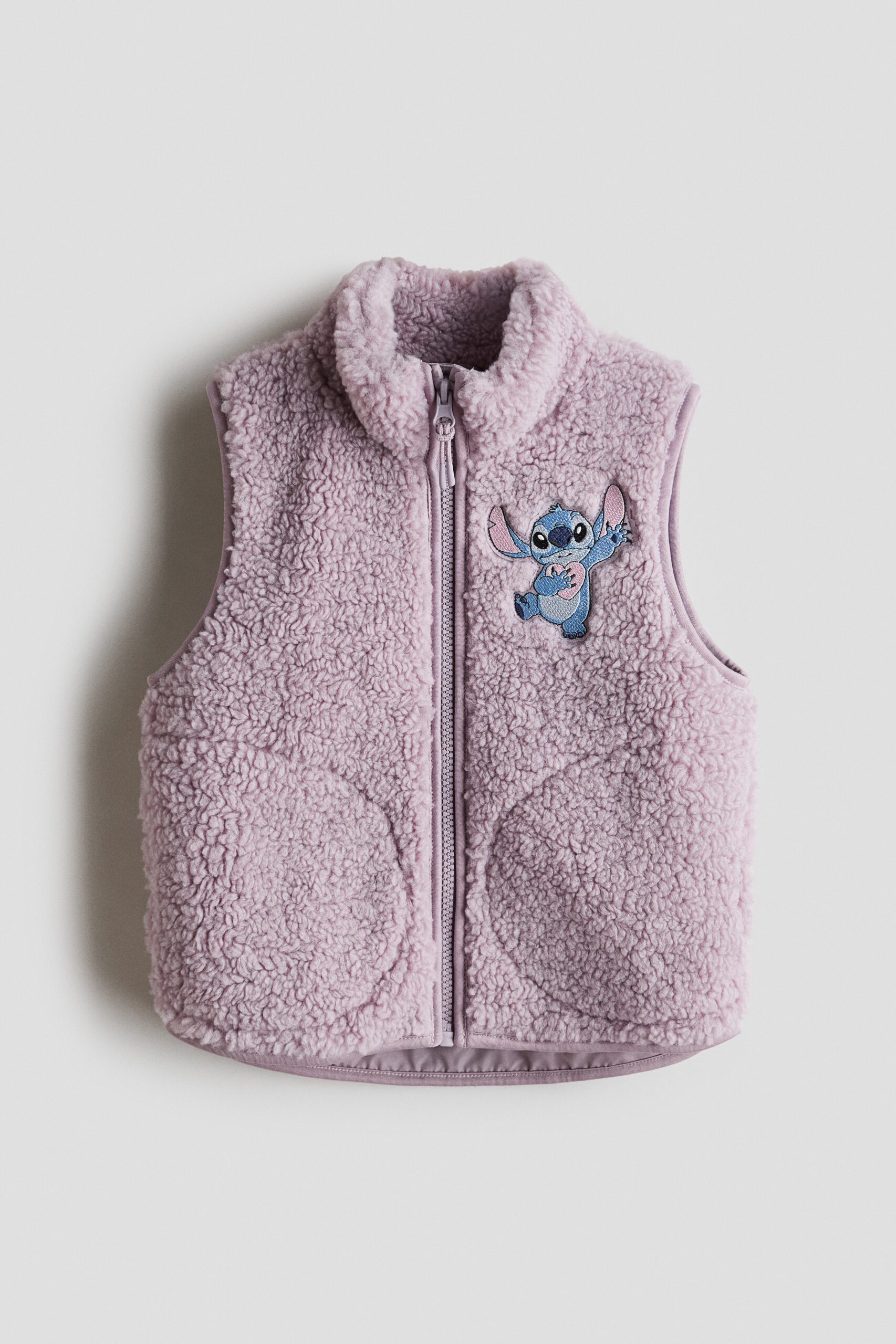H & M - Teddy bodywarmer met motief - Lichtpaars/Lilo & Stitch