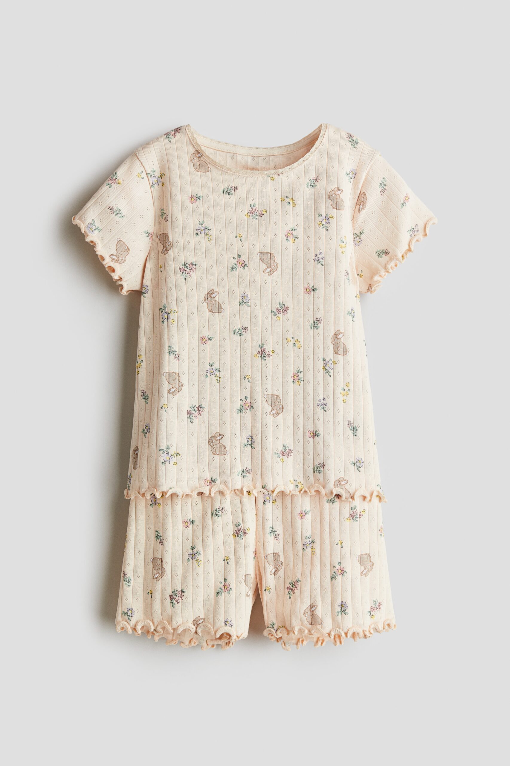 H & M - Pyjama met print - Lichtbeige/Konijntjes