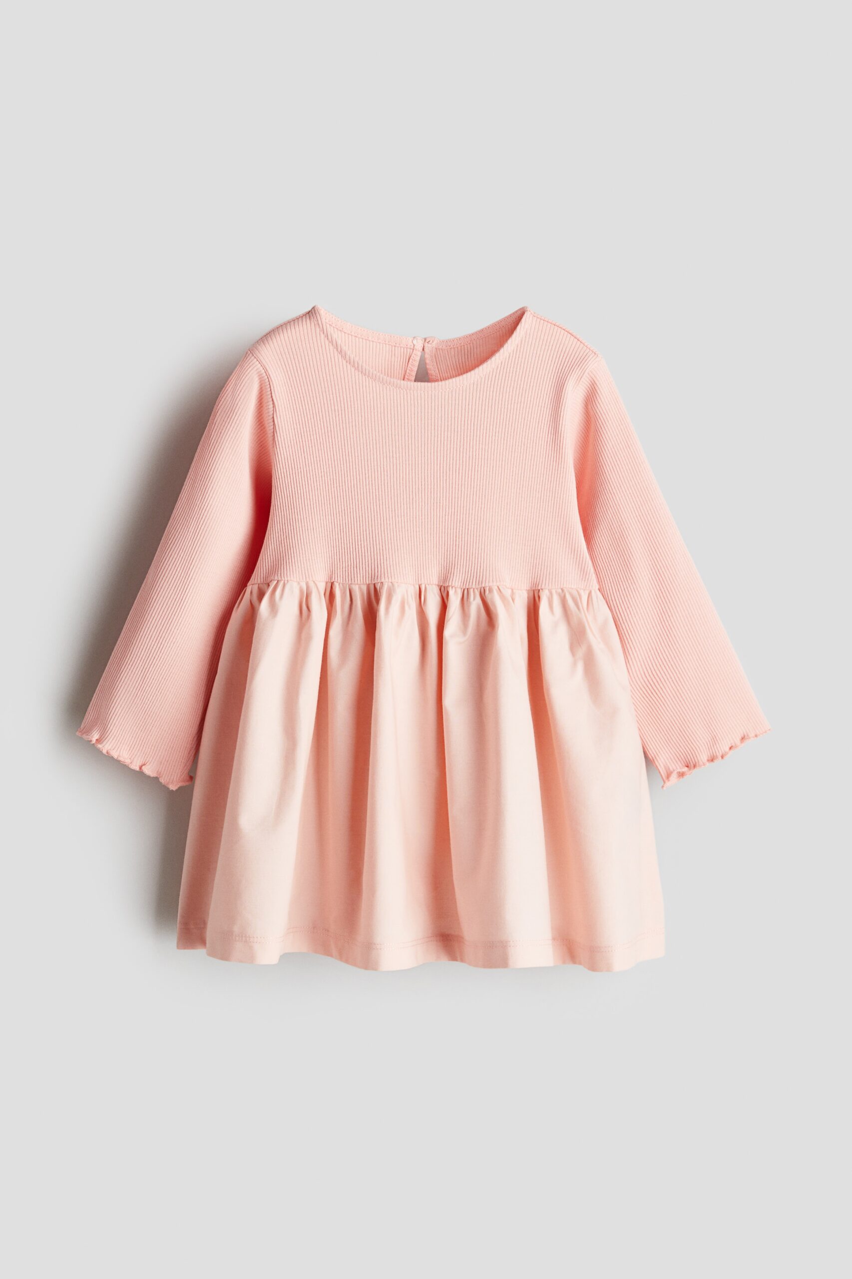 H & M - Jurk met lange mouwen - Lichtroze