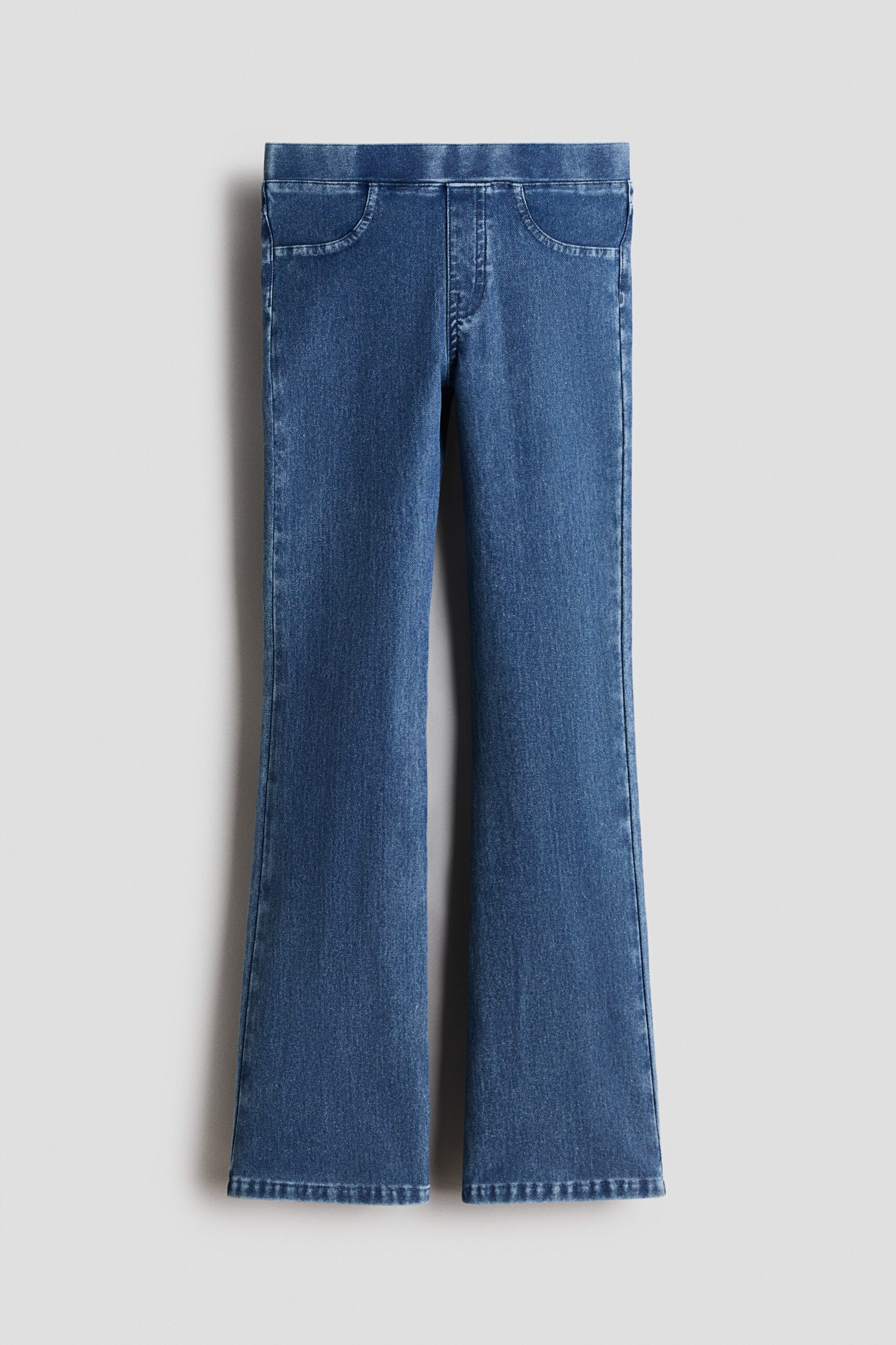 H & M - Flared jegging met denimlook - Licht Denimblauw/Sterren