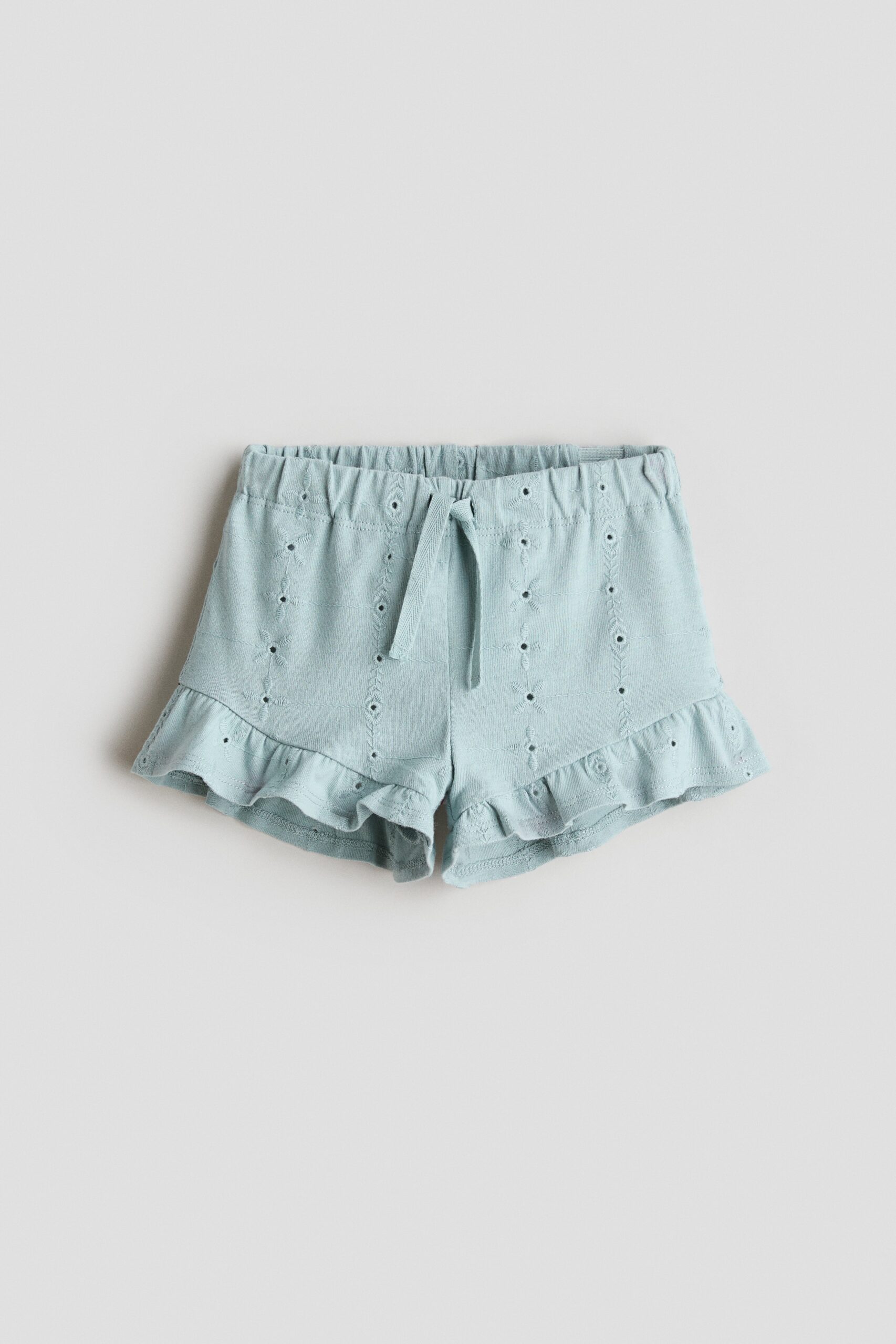 H & M - Short met broderie anglaise - Turkoois