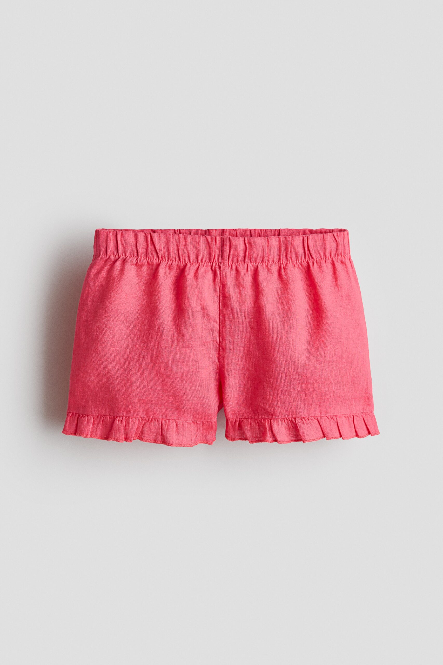 H & M - Linnen short - Felroze