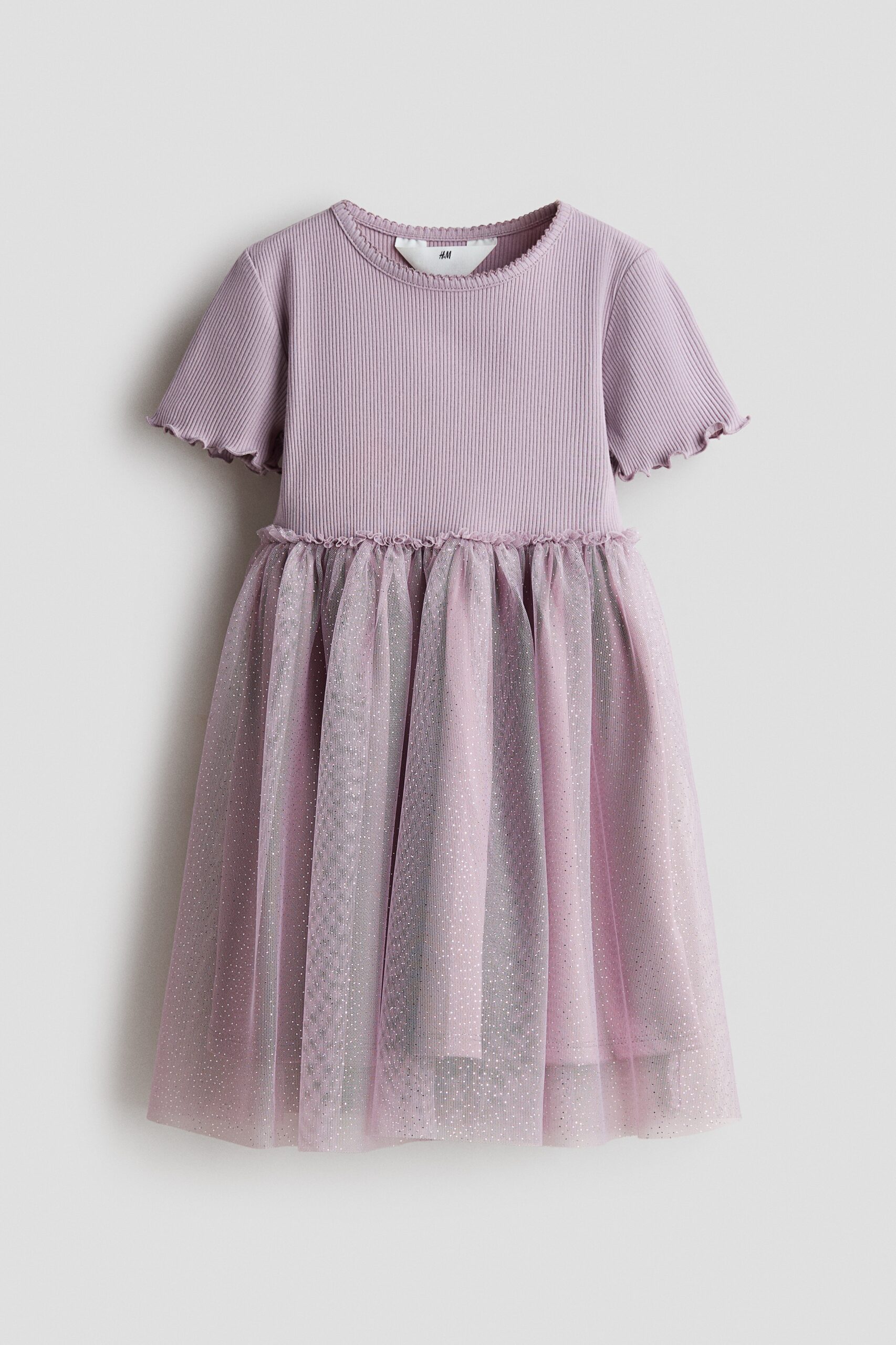 H & M - Jurk met tulen rok - Dusty Paars
