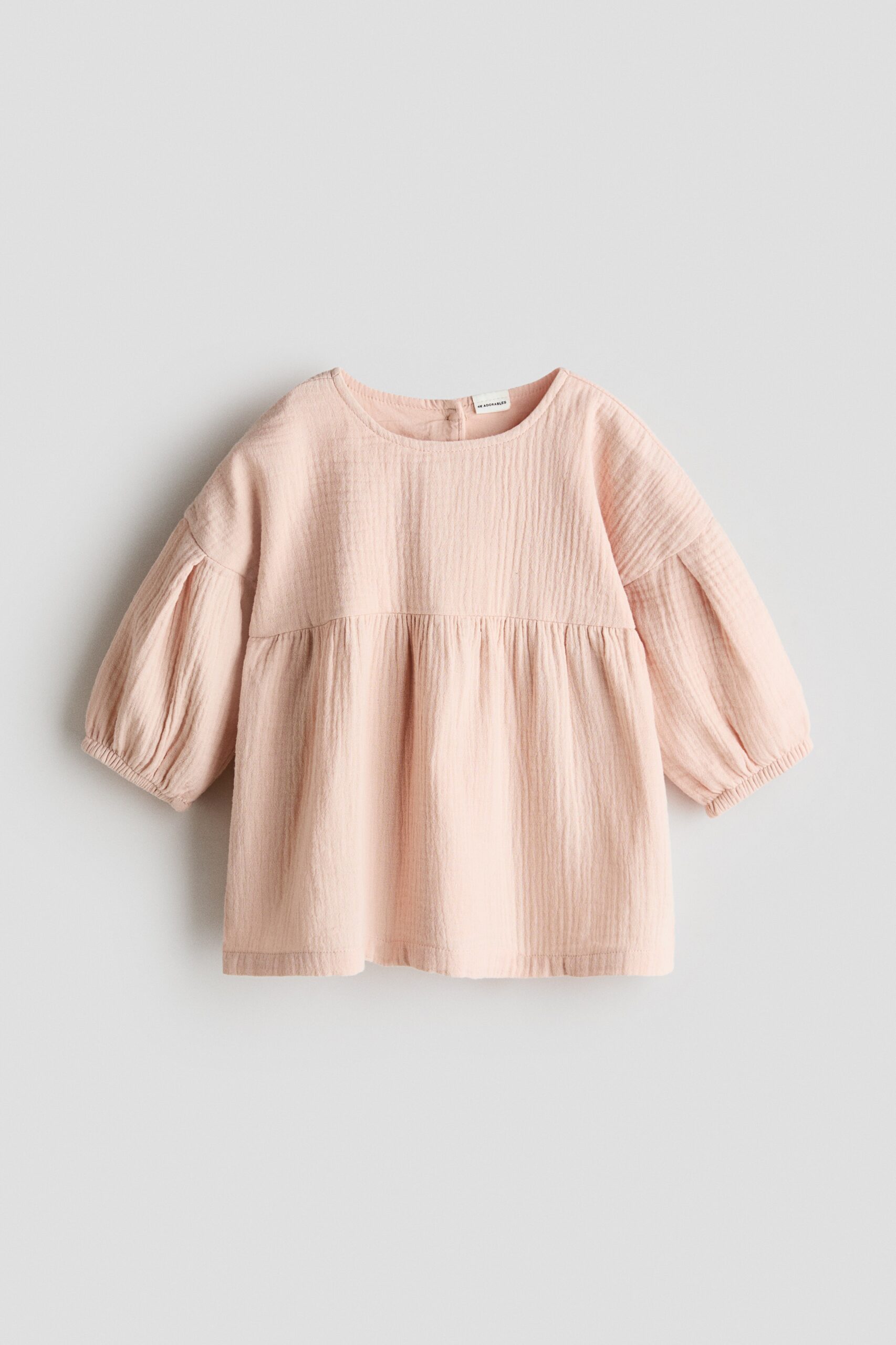 H & M - Jurk van katoenen mousseline - Perzikroze