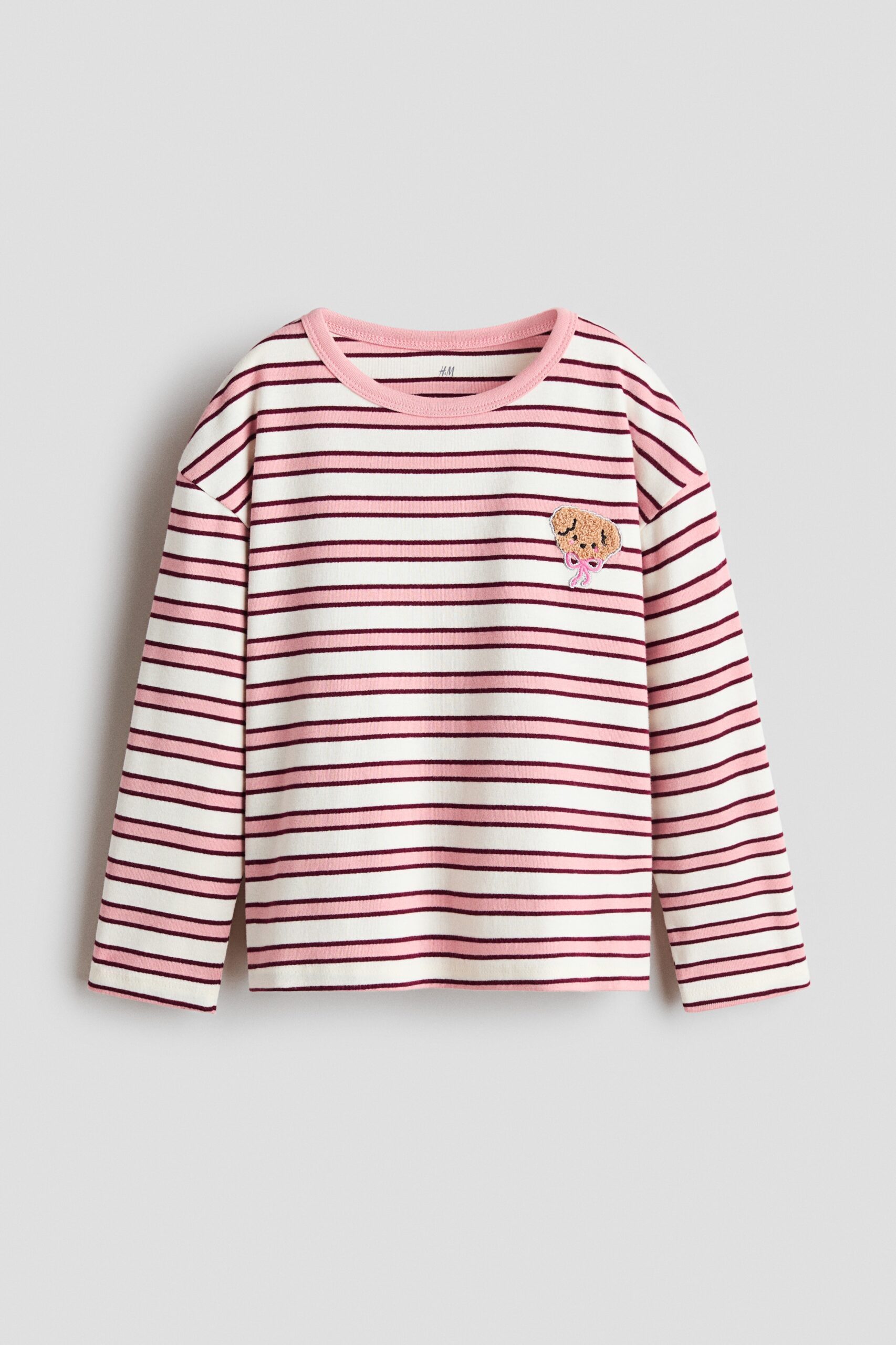 H & M - Shirt met lange mouwen - Dusty Roze/Hond