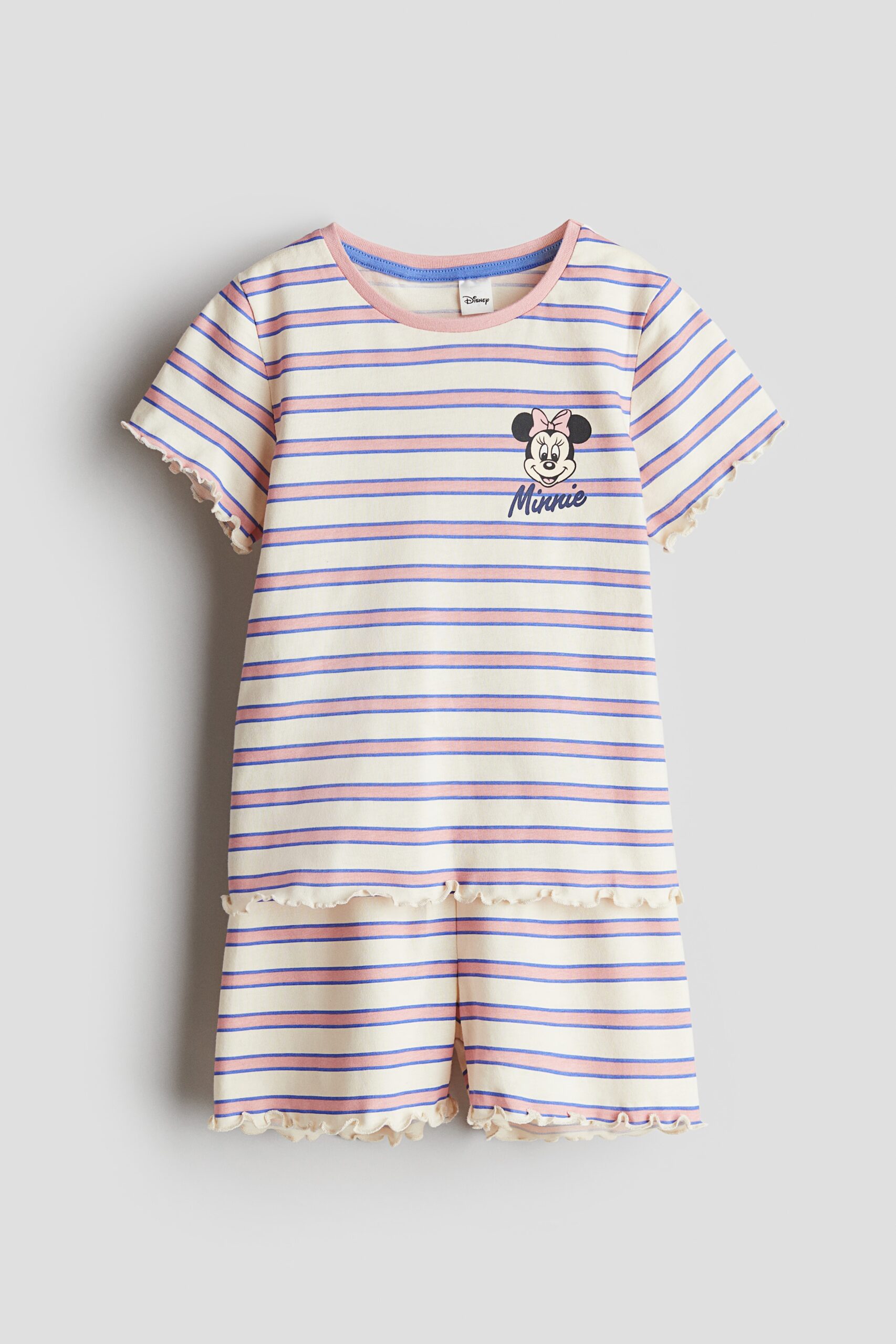 H & M - Pyjama van katoenen tricot - Wit/Minnie Mouse