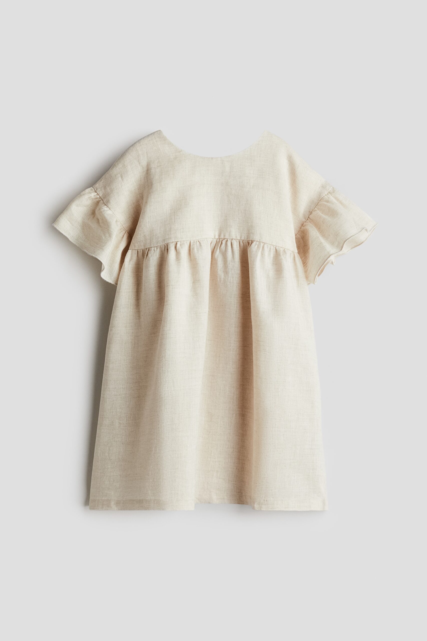 H & M - Linnen jurk - Lichtbeige