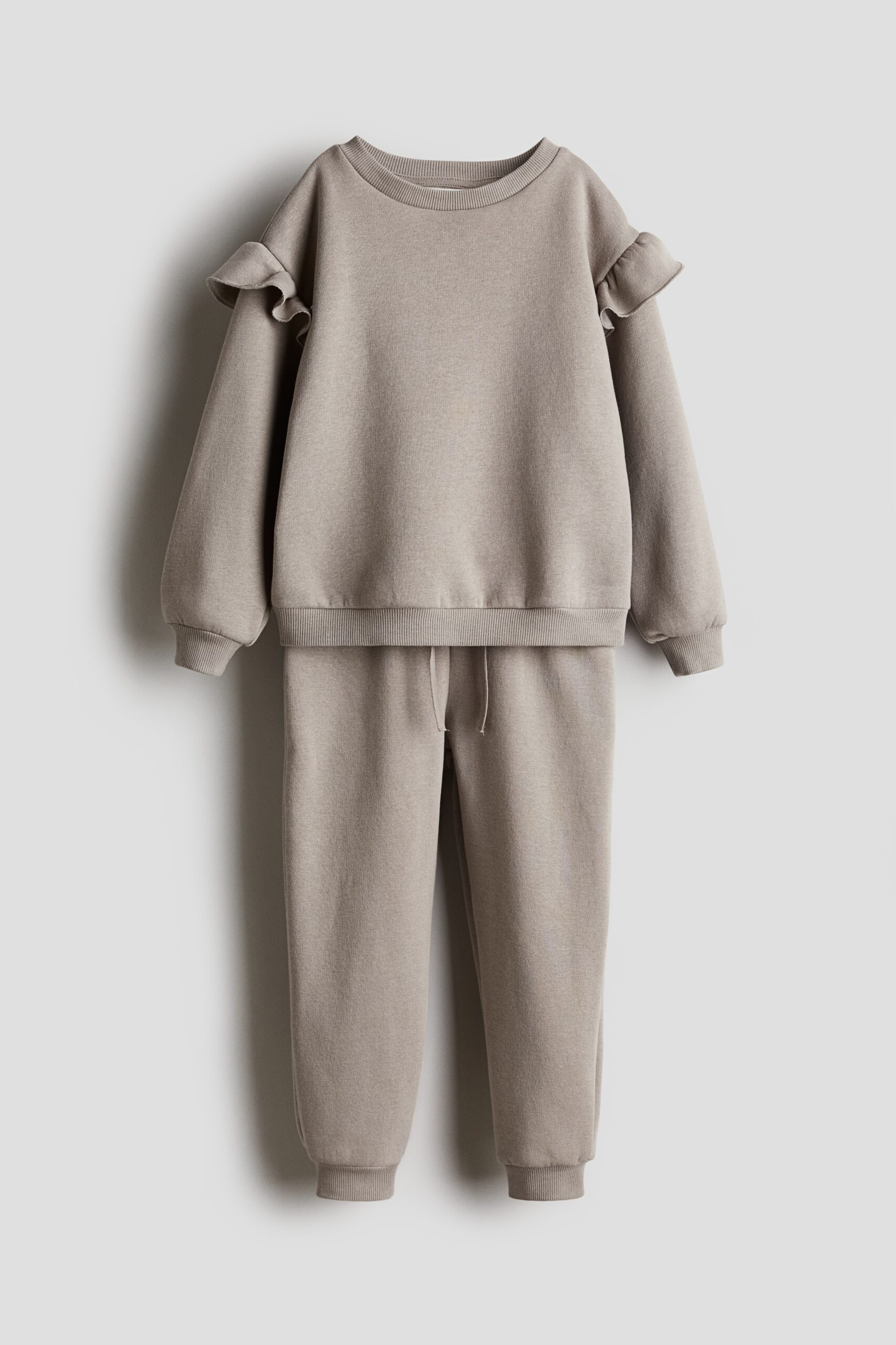 H & M - Tweedelige set van joggingstof - Taupe