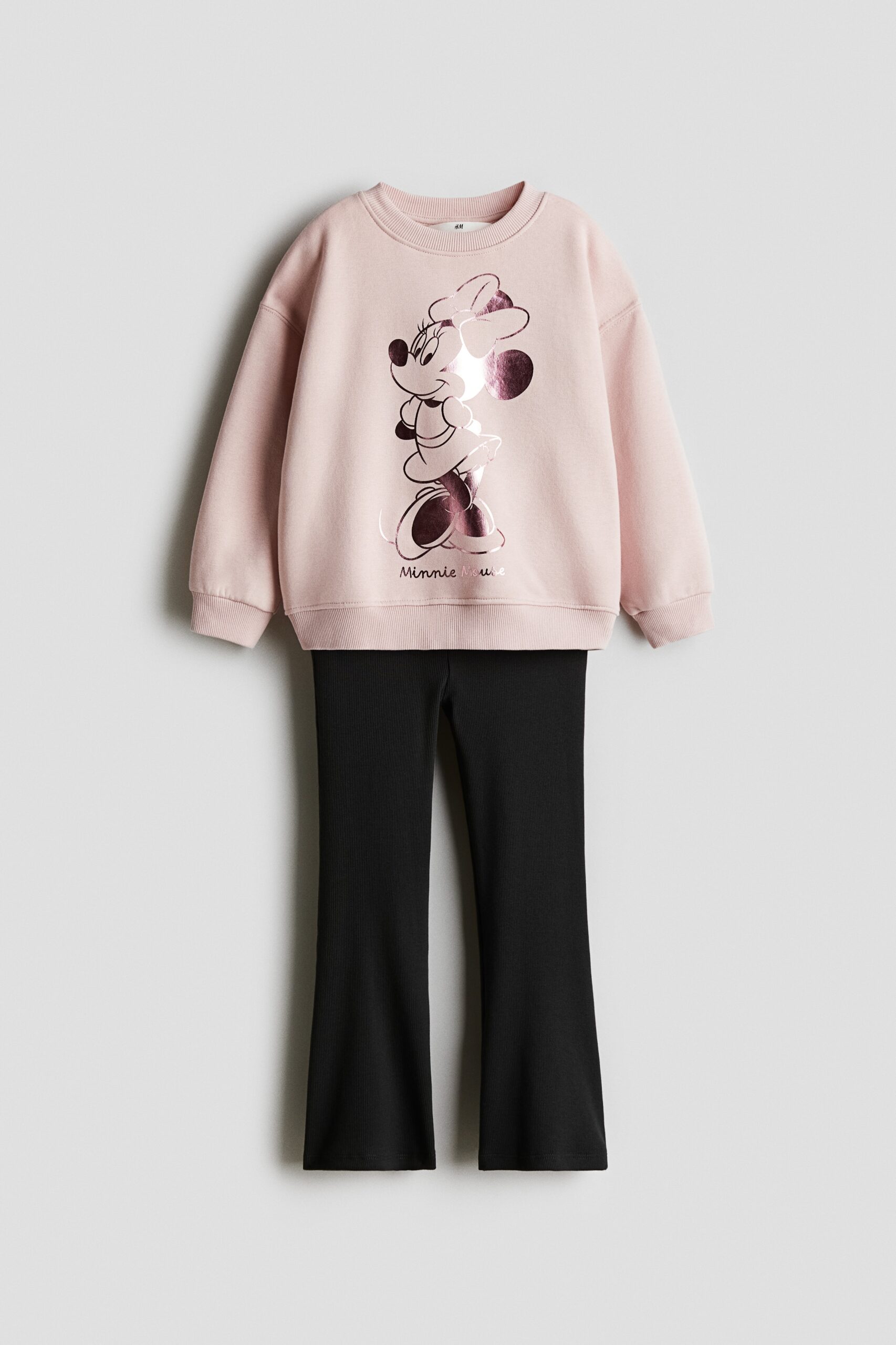 H & M - Tweedelige set - Sweater en legging - Lichtroze/Minnie Mouse