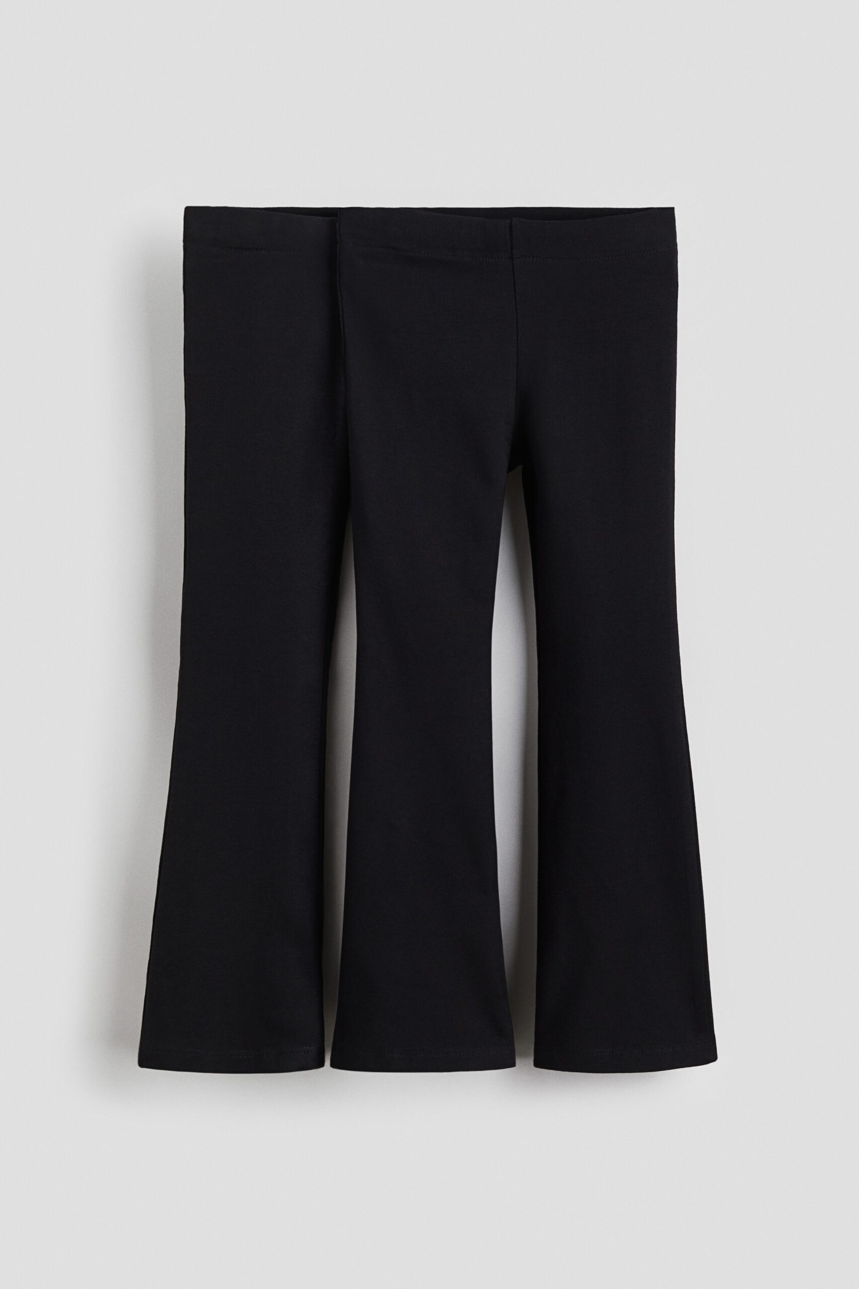 H & M - Set van 2 uitlopende tricot leggings - Zwart