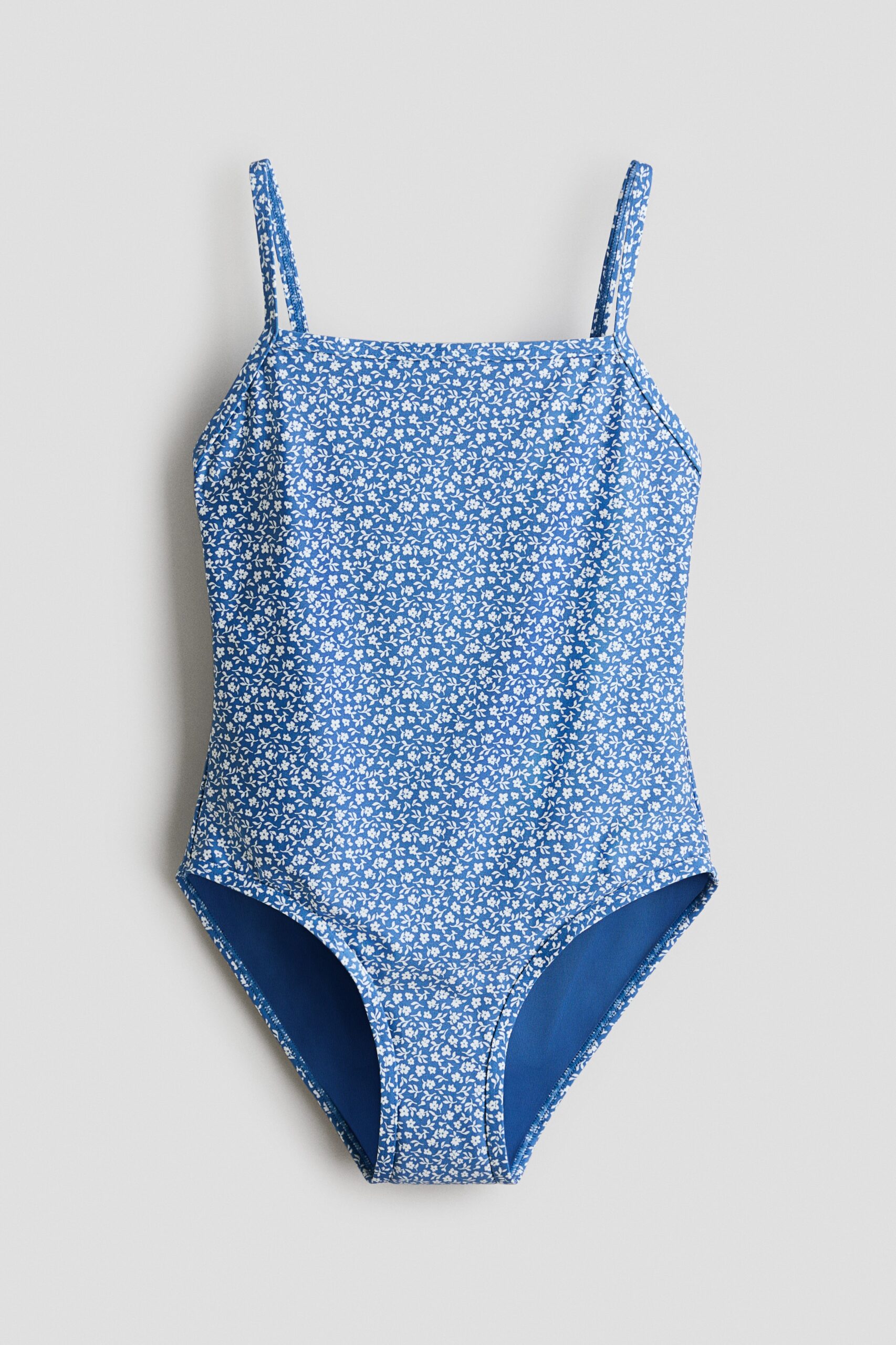 H & M - Swimsuit - Blauw/Bloemen