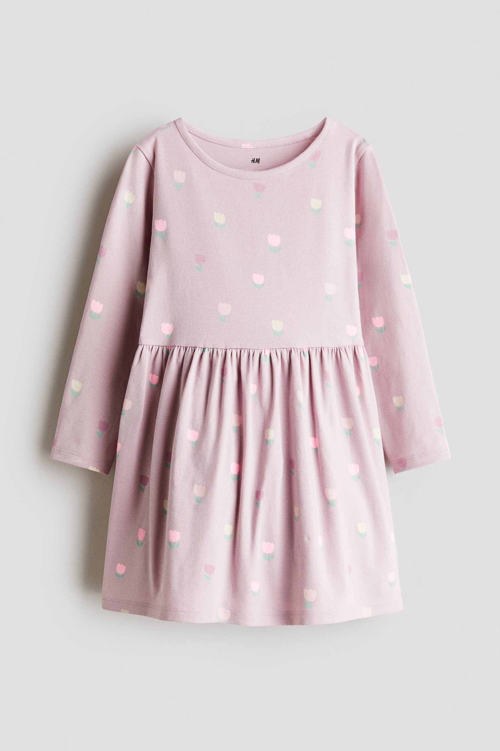 H & M - Katoenen jurk met print - Roze/Bloemen