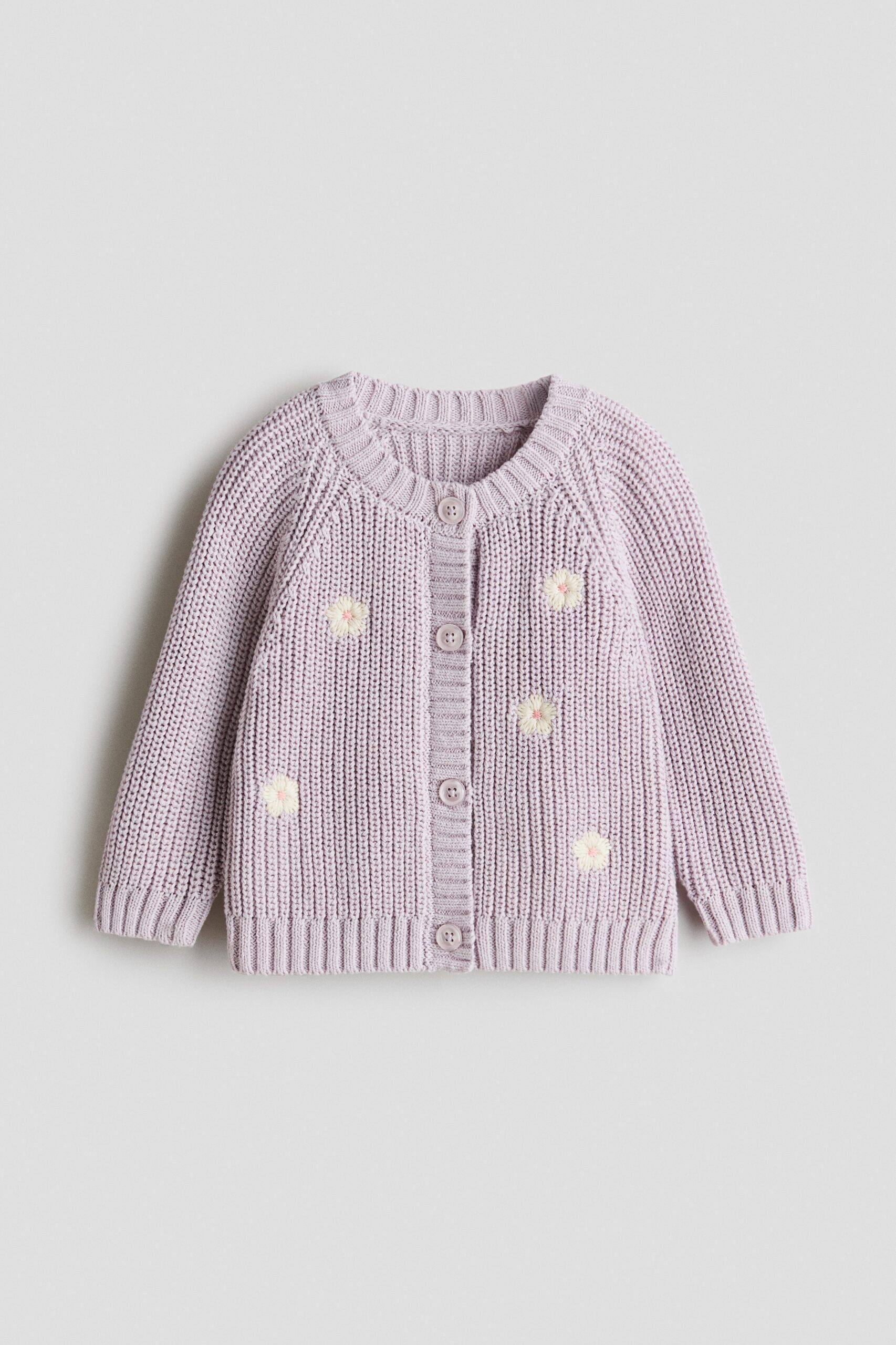 H & M - Vest met geborduurd motief - Lichtpaars/Bloemen