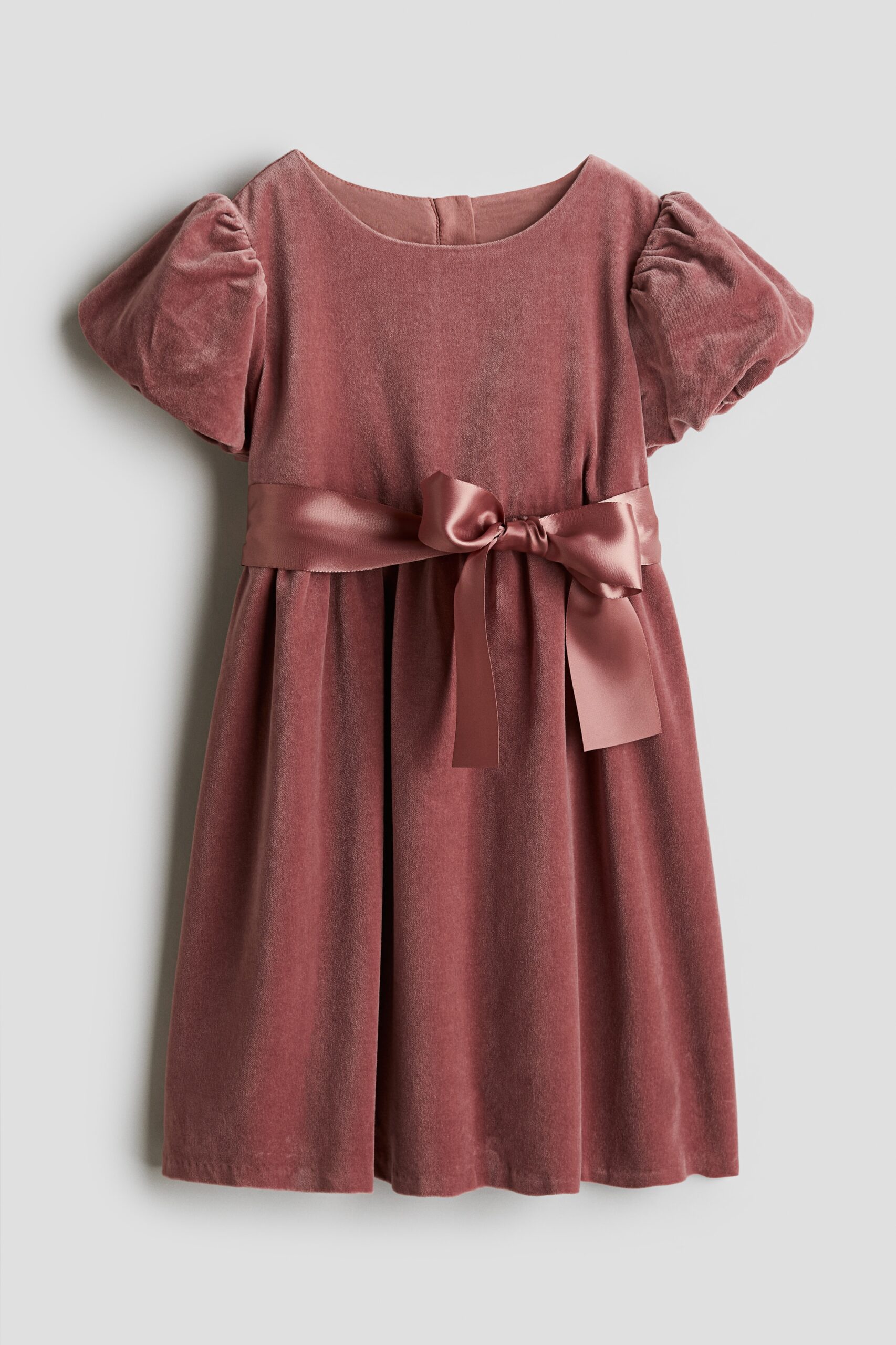 H & M - Fluwelen jurk - Dusty Roze