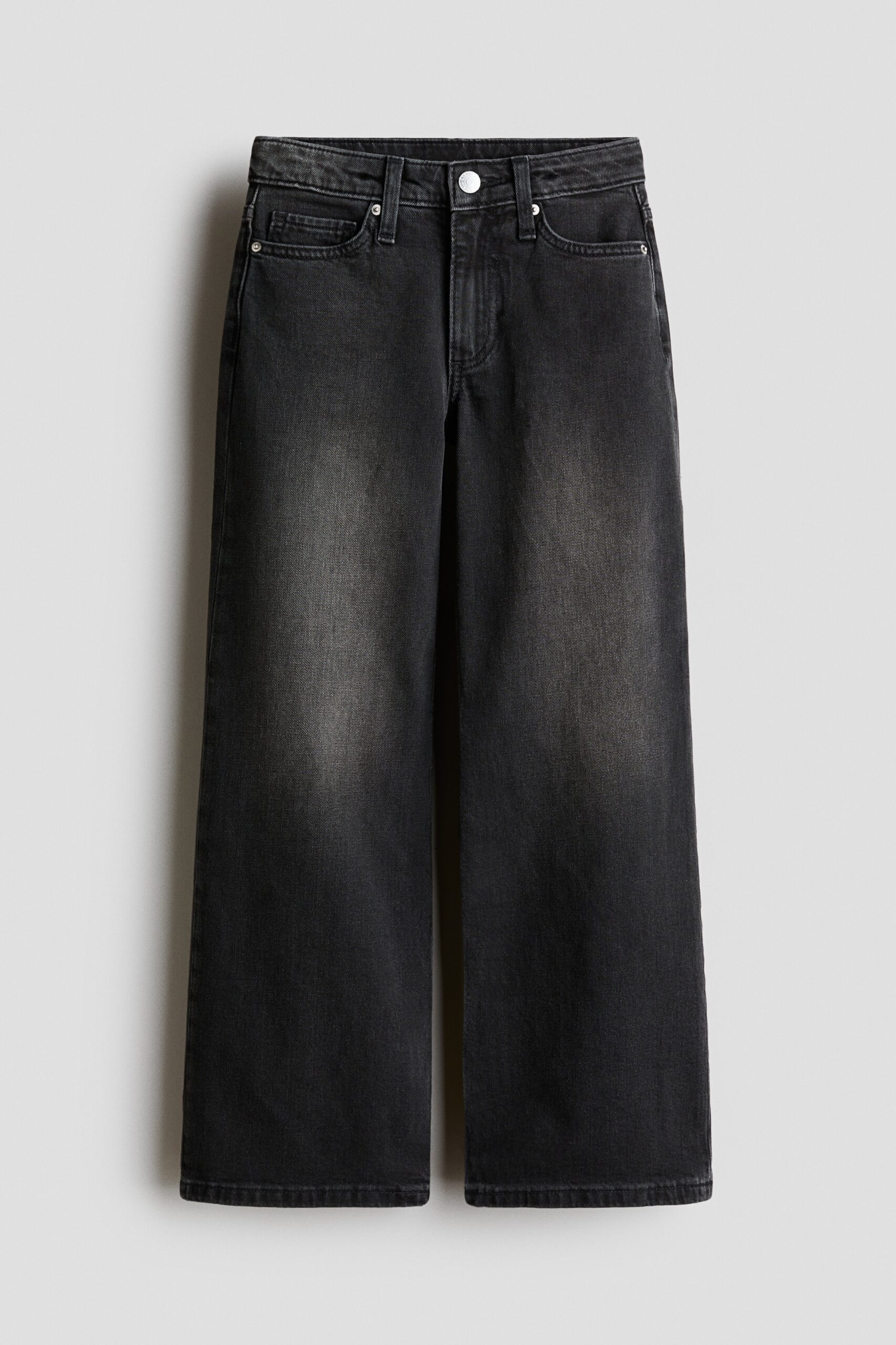 H & M - Wide Leg Jeans - Zwart