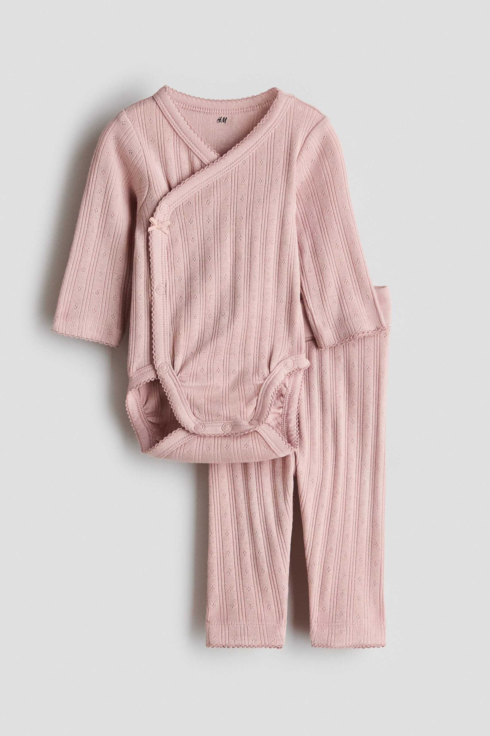 H & M - Tweedelige set - Romper en legging - Dusty Lichtroze