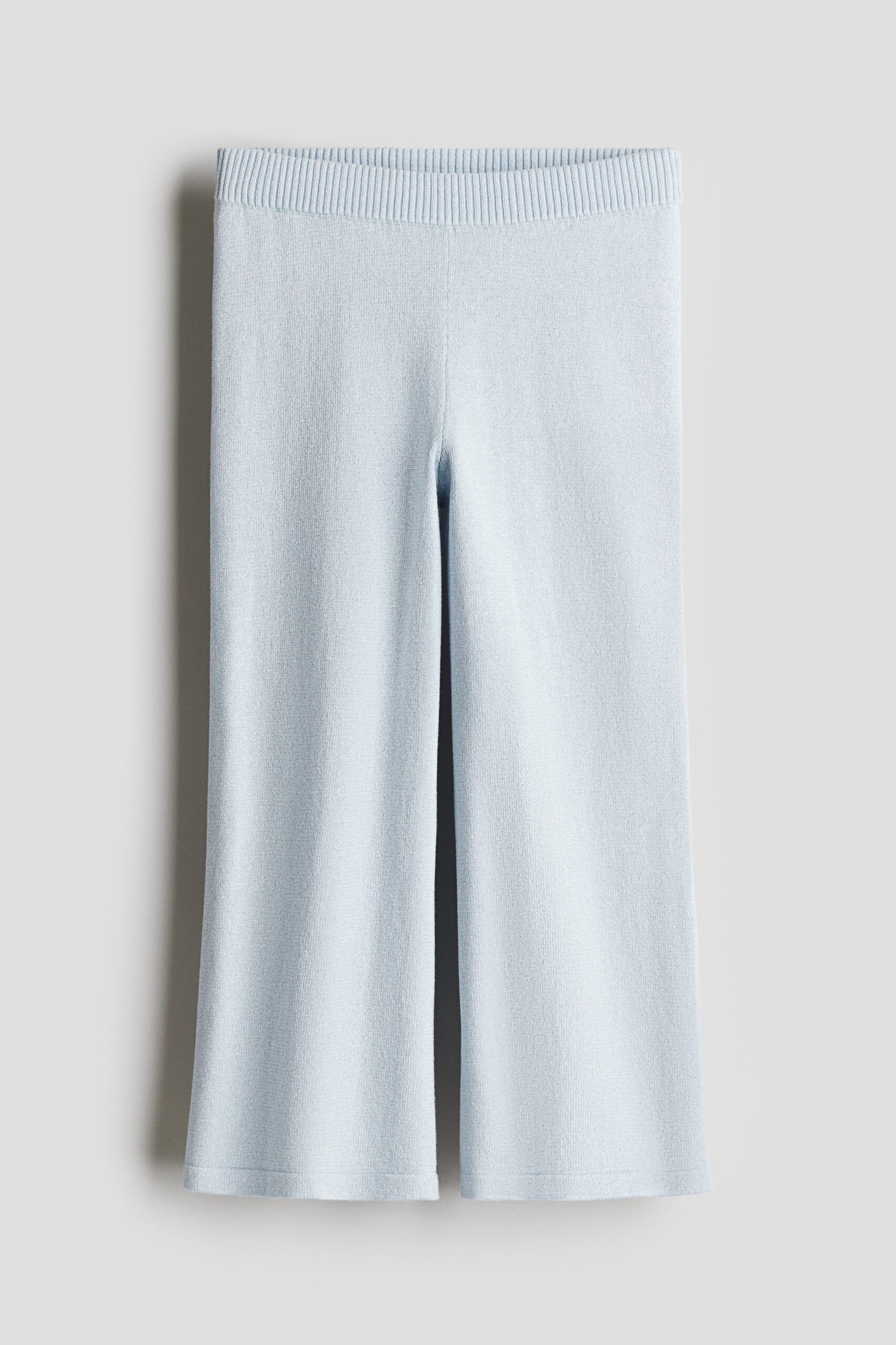 H & M - Fijngebreide legging met glitters - Lichtblauw