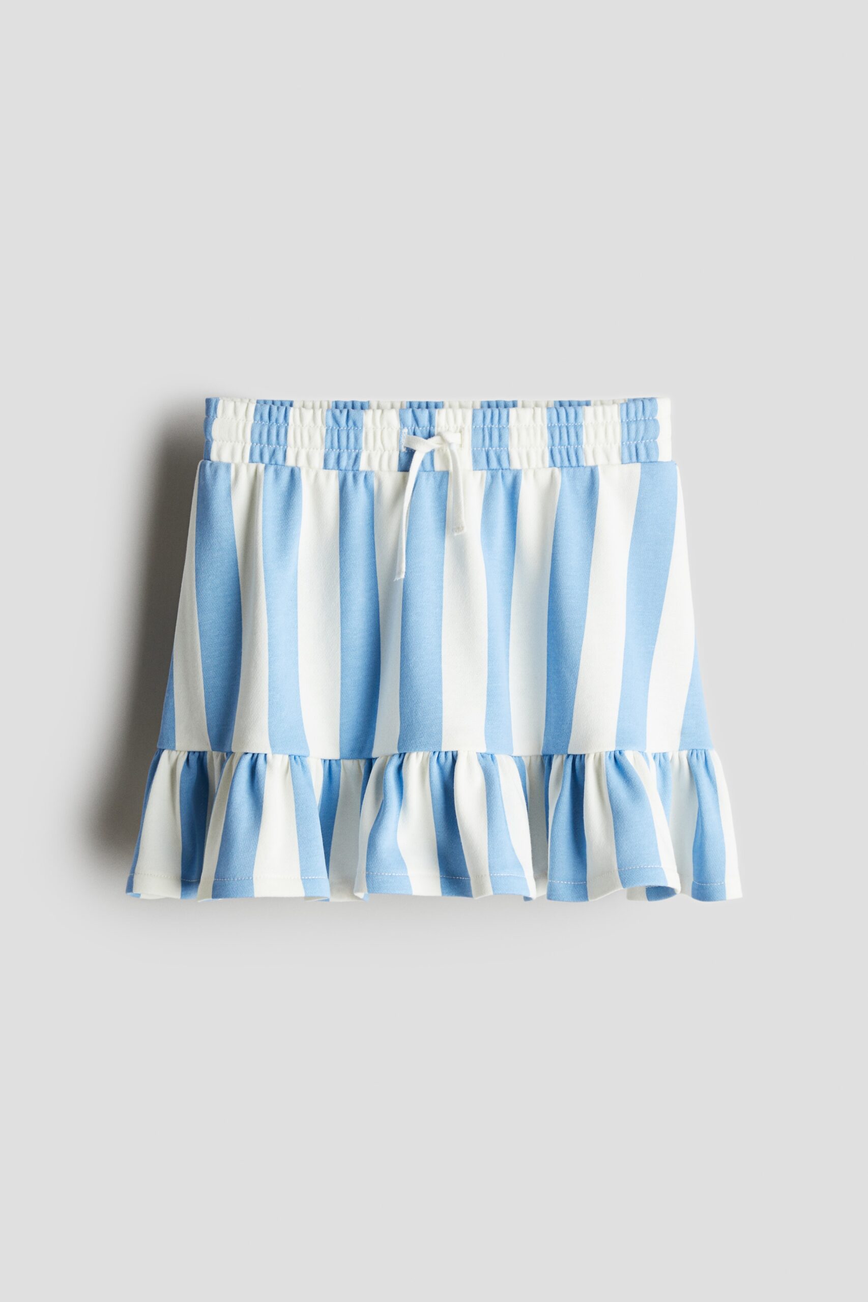 H & M - Rok met volant - Wit/Gestreept