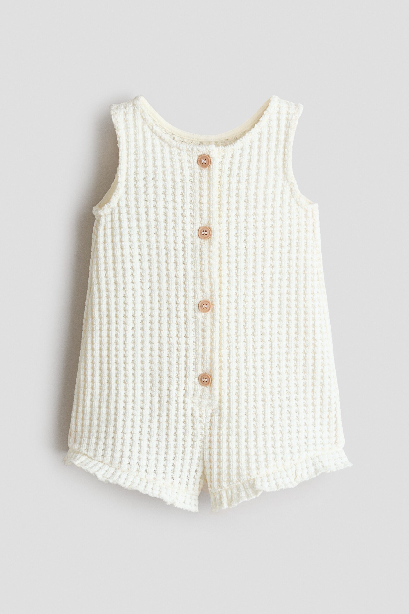 H & M - Boxpakje met wafeldessin - Roomwit