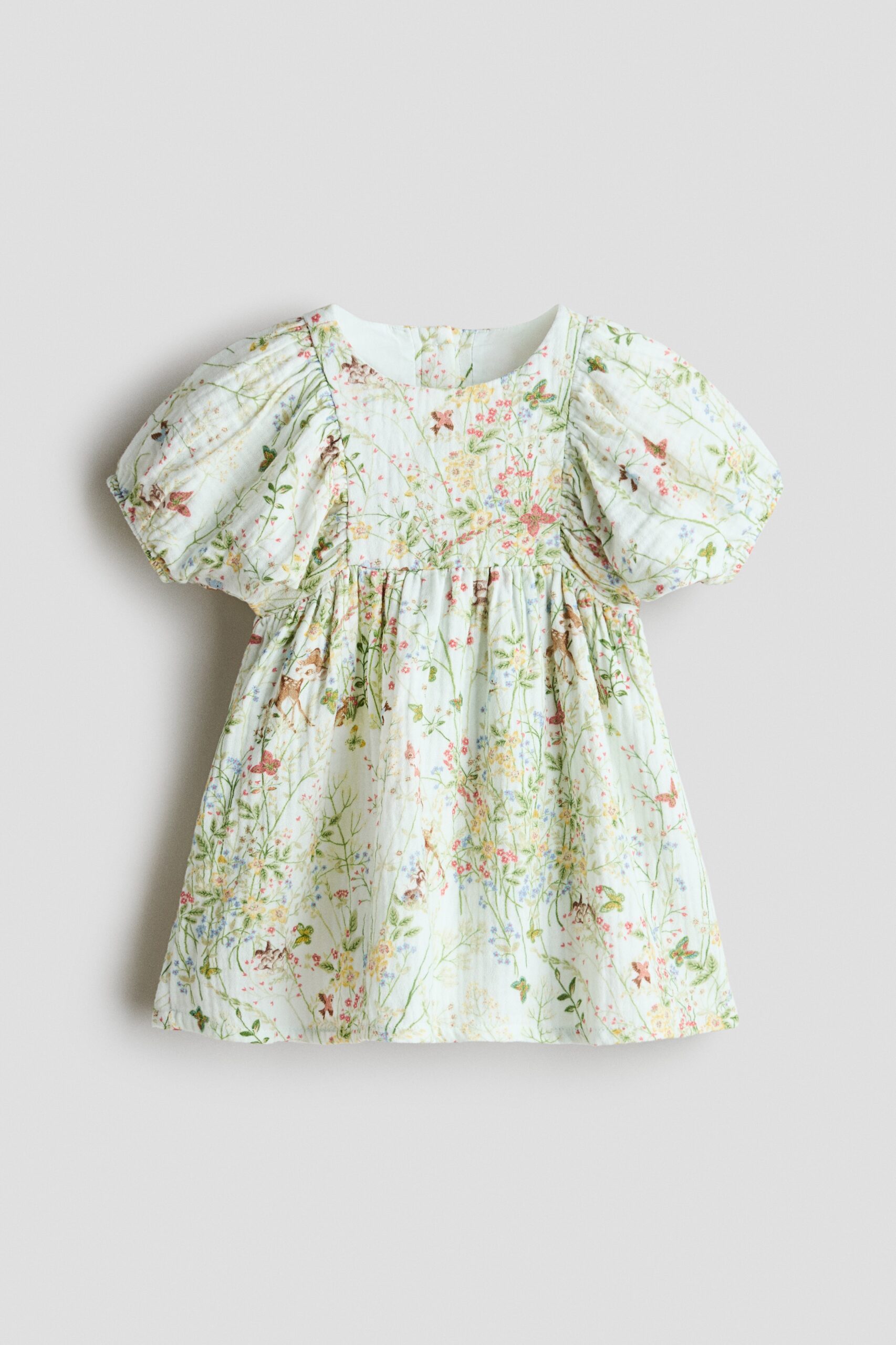 H & M - Jurk van katoenen mousseline - Lichtturkoois/Bambi