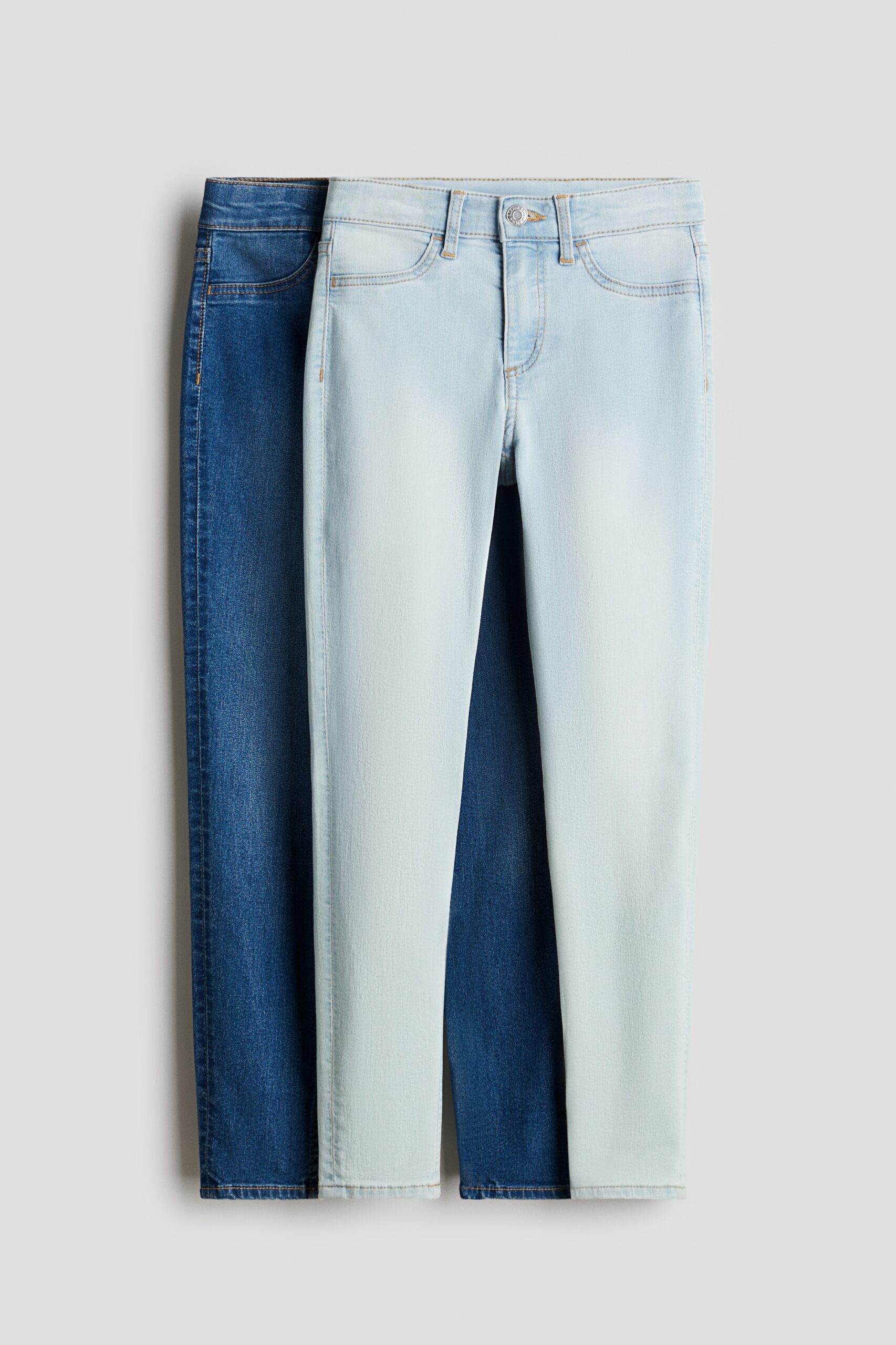 H & M - Set van 2 Skinny Fit Jeans - Denimblauw/Licht Denimblauw
