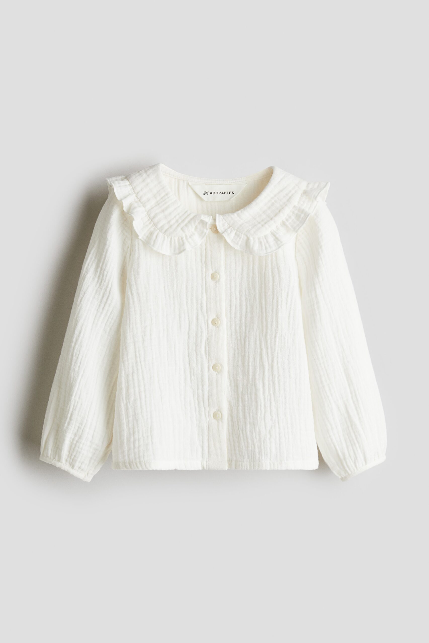 H & M - Blouse van katoenen mousseline - Wit