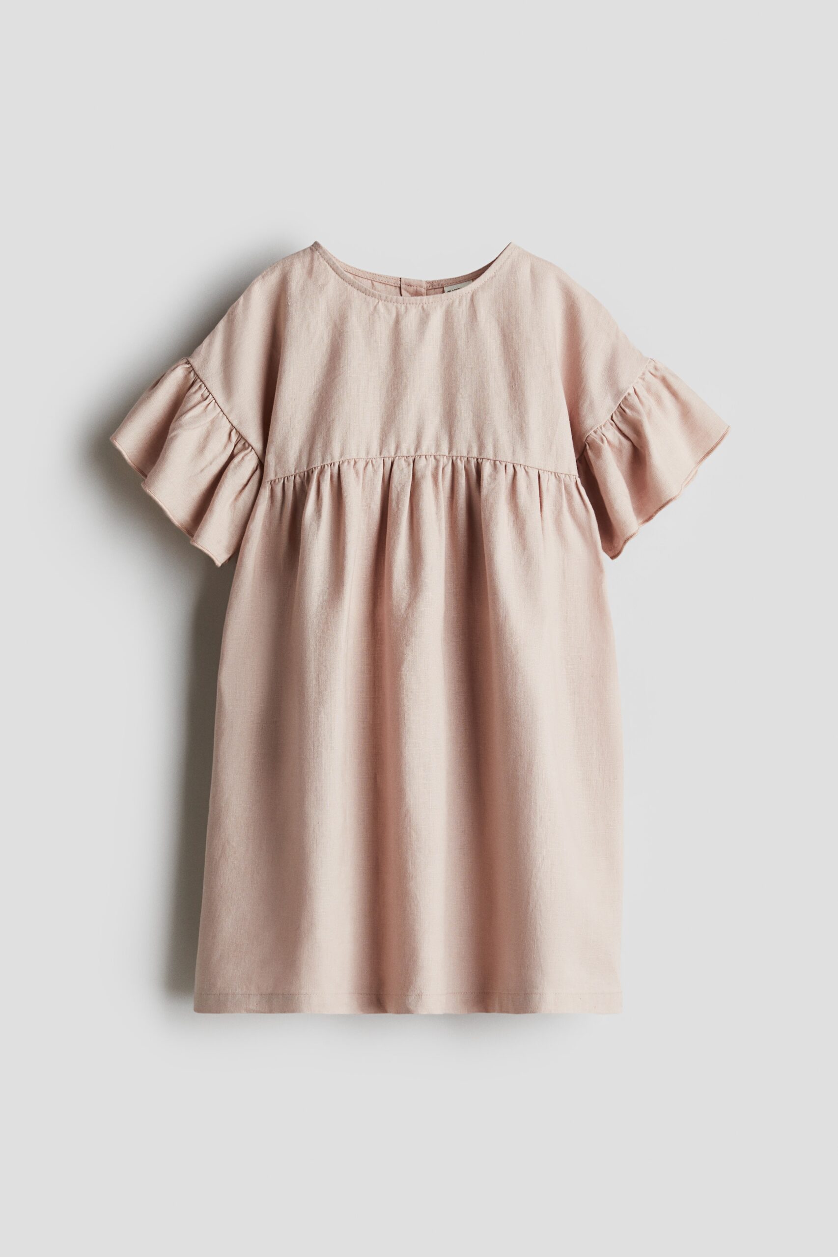 H & M - Linnen jurk - Dusty Lichtroze