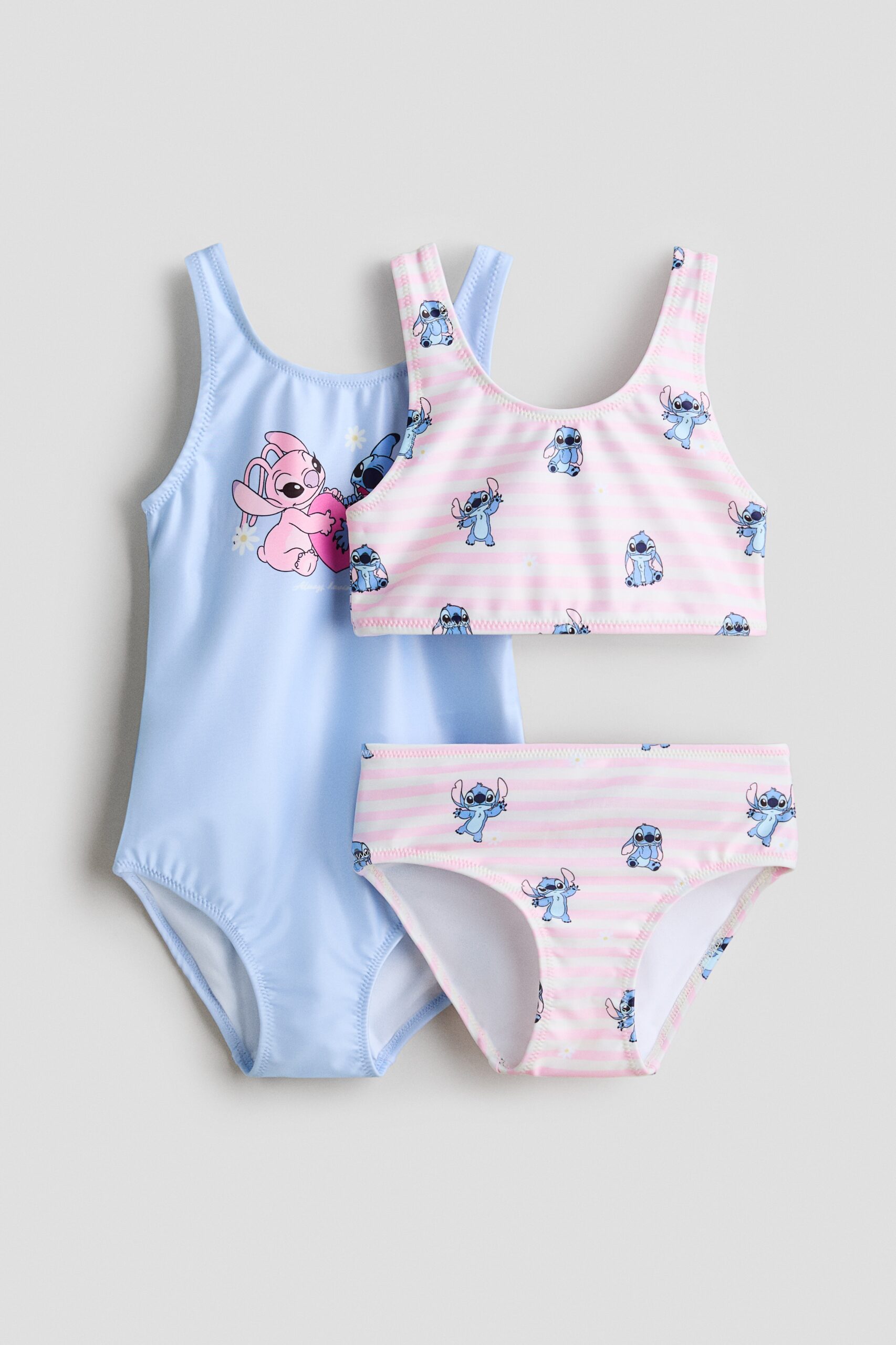 H & M - Badpak en bikini - Lichtroze/Lilo & Stitch