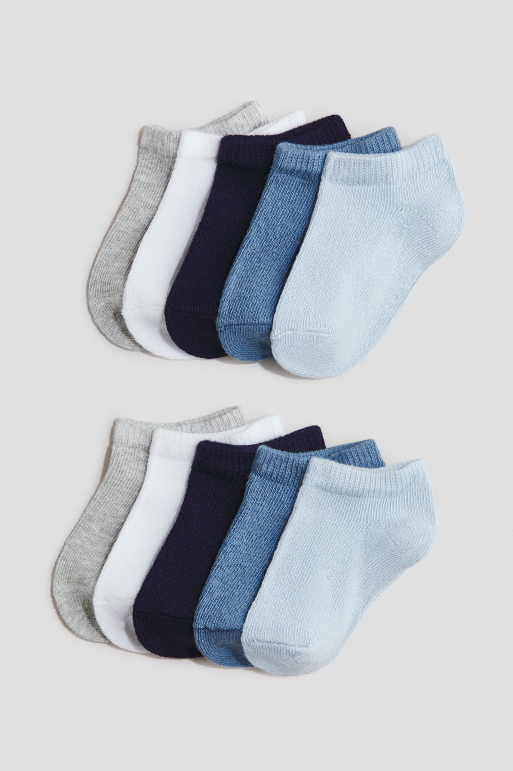 H & M - 10 paar sneakersokken - Marineblauw/Lichtblauw