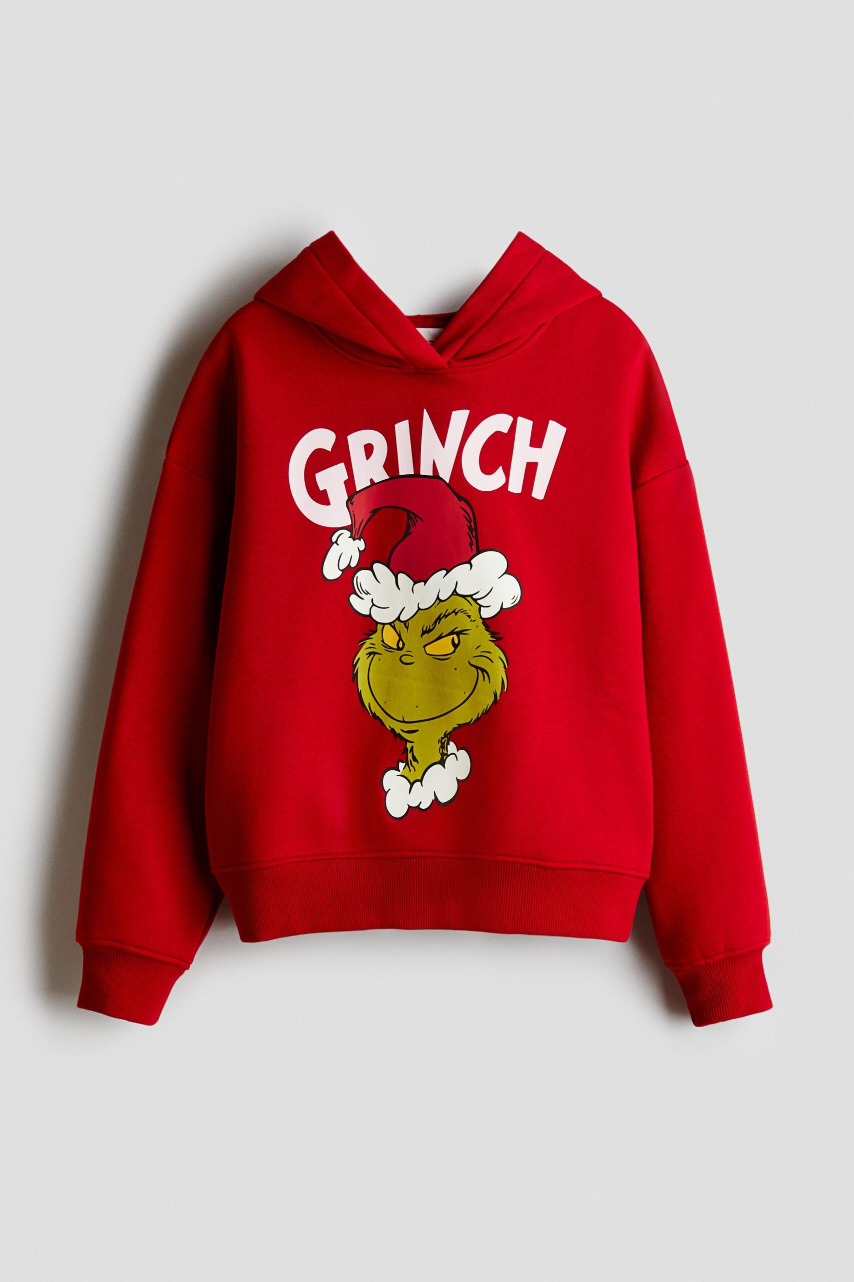 H & M - Capuchonsweater met motief - Rood/De Grinch