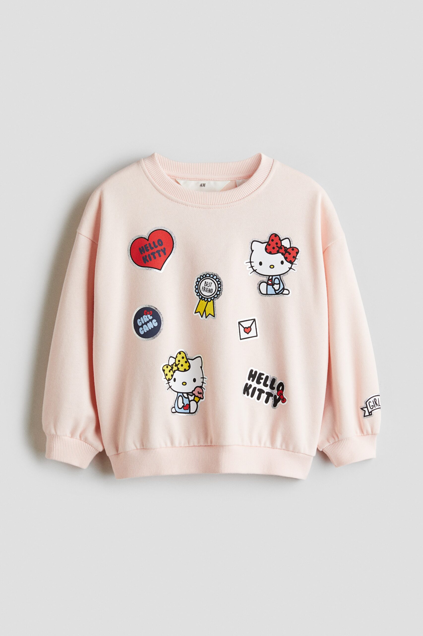 H & M - Katoenen sweater met print - Lichtroze/Hello Kitty