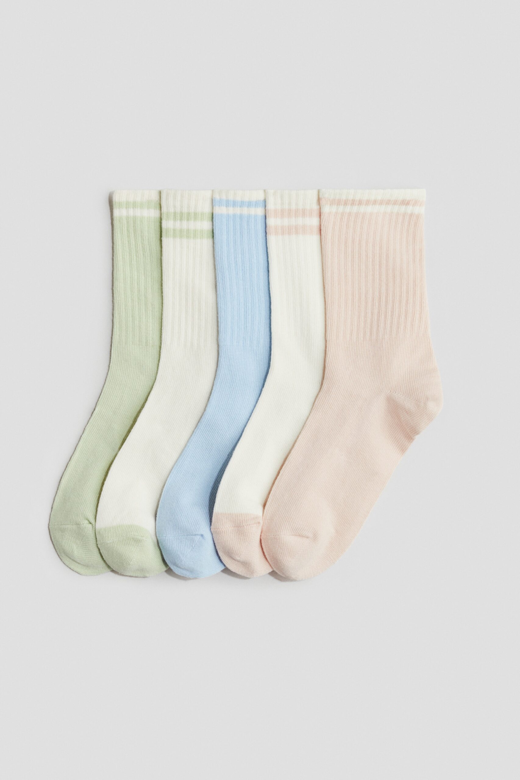 H & M - 5 paar sokken - Lichtroze/Lichtblauw