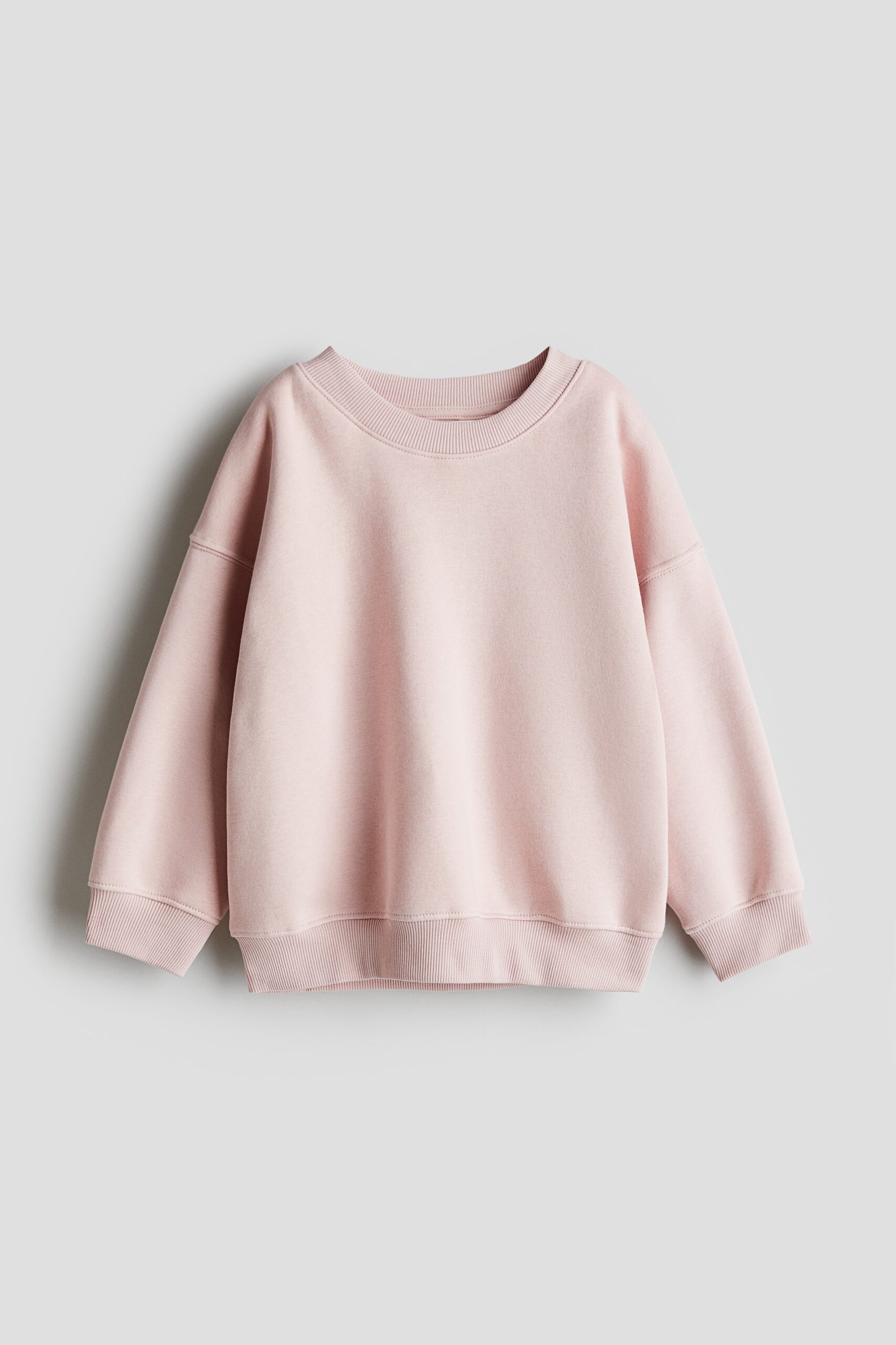 H & M - Oversized sweater met geruwde binnenkant - Dusty Lichtroze
