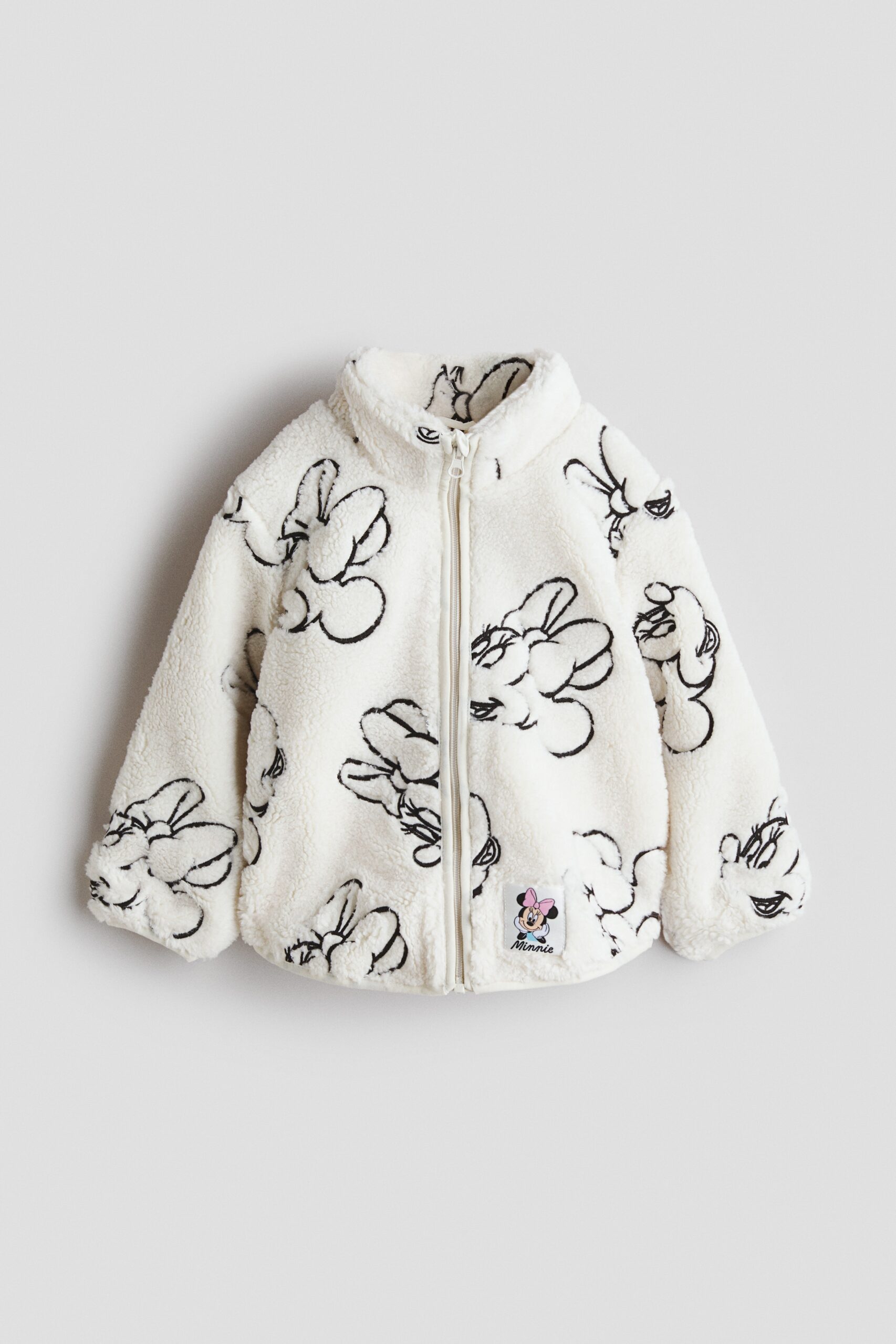 H & M - Teddy jack met borduursel - Roomwit/Minnie Mouse