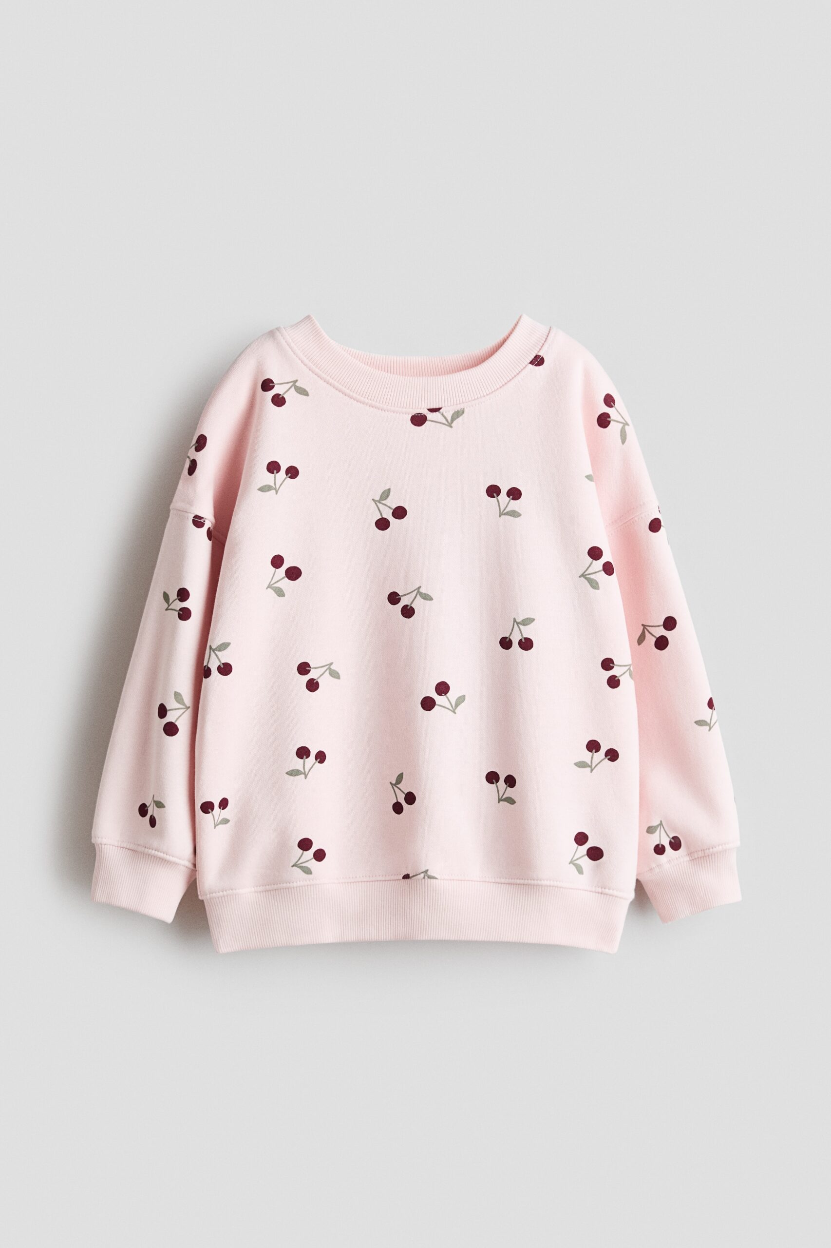 H & M - Sweater met print - Lichtroze/Kersen