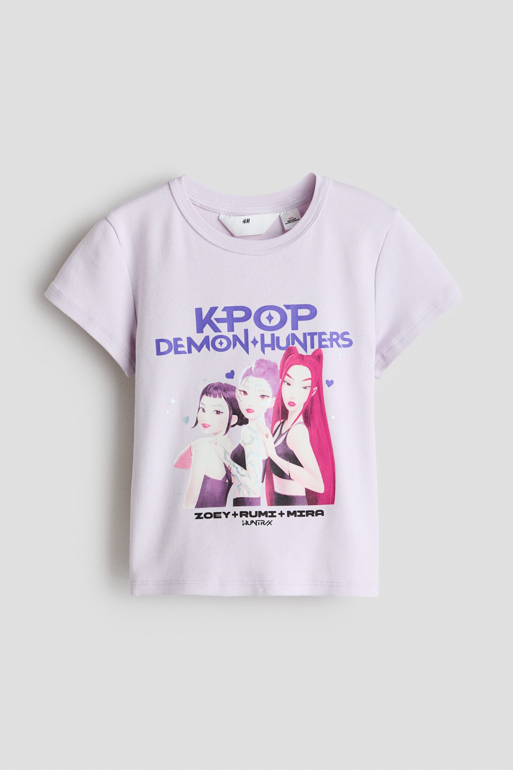 H & M - Katoenen top met geprint motief - Paars/K-Pop Demon Hunters