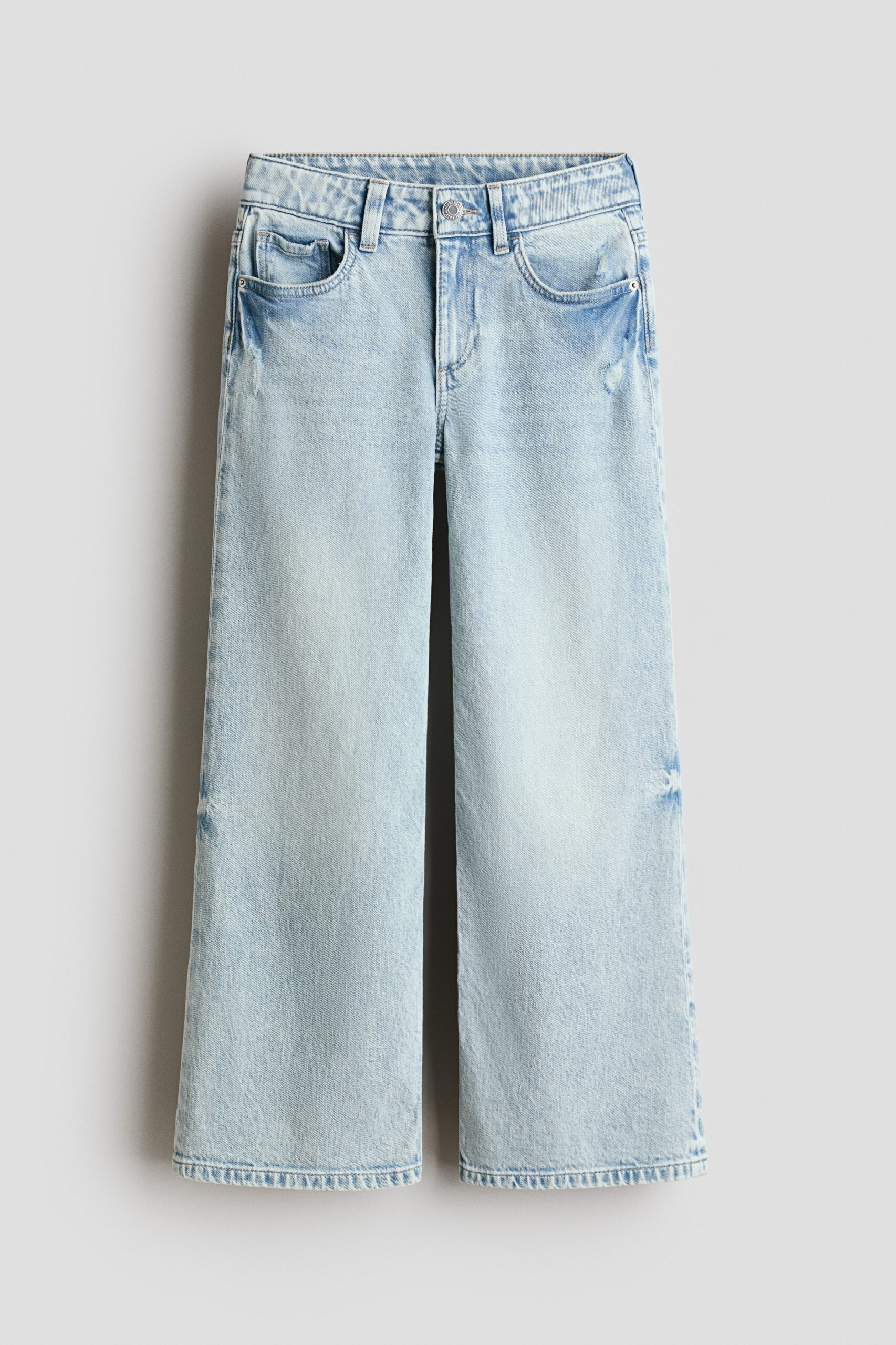 H & M - Baggy Fit Bootcut Leg Jeans - Licht Denimblauw