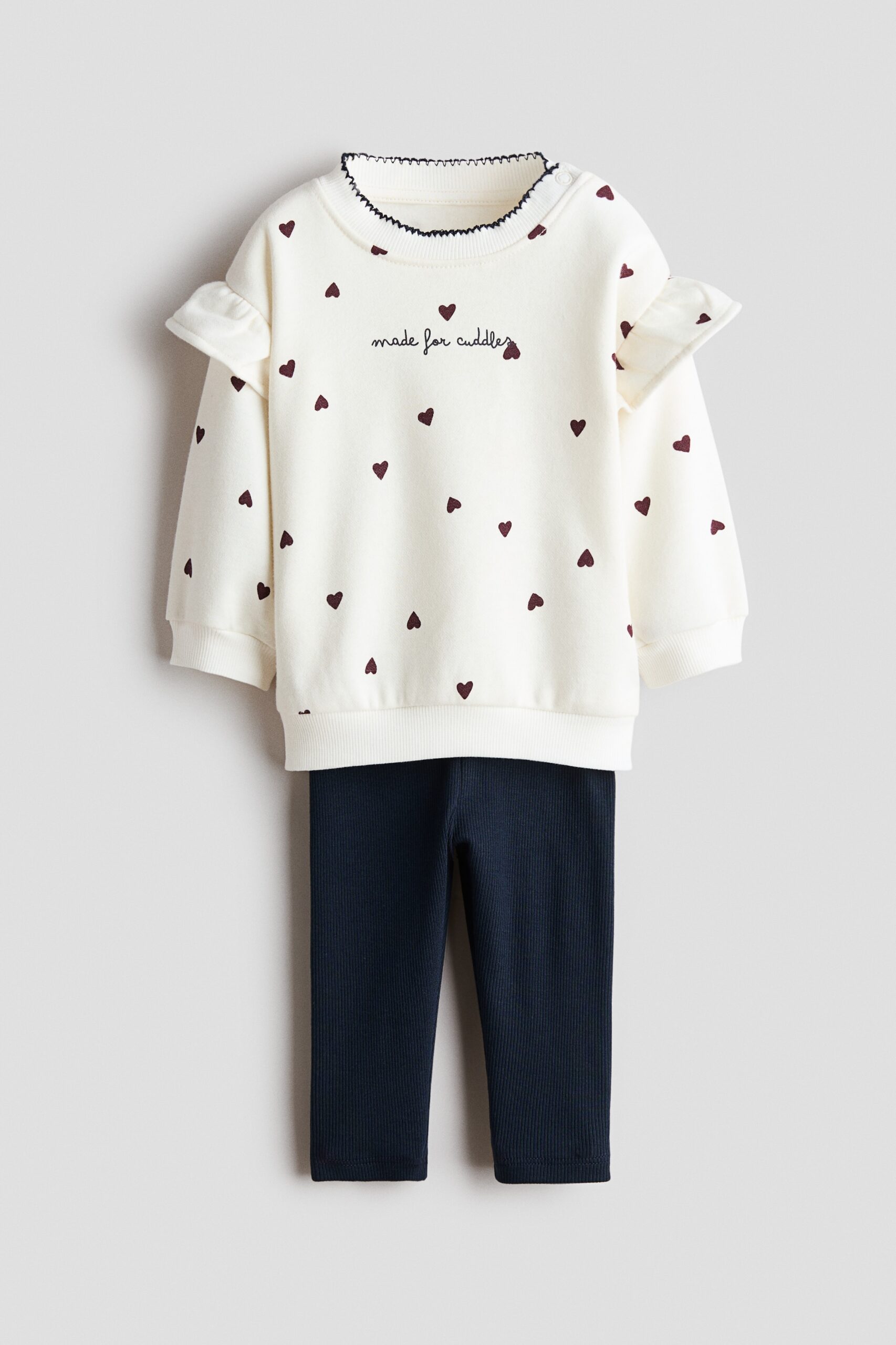 H & M - Tweedelige set - Sweater en legging - Marineblauw/Made For Cuddles