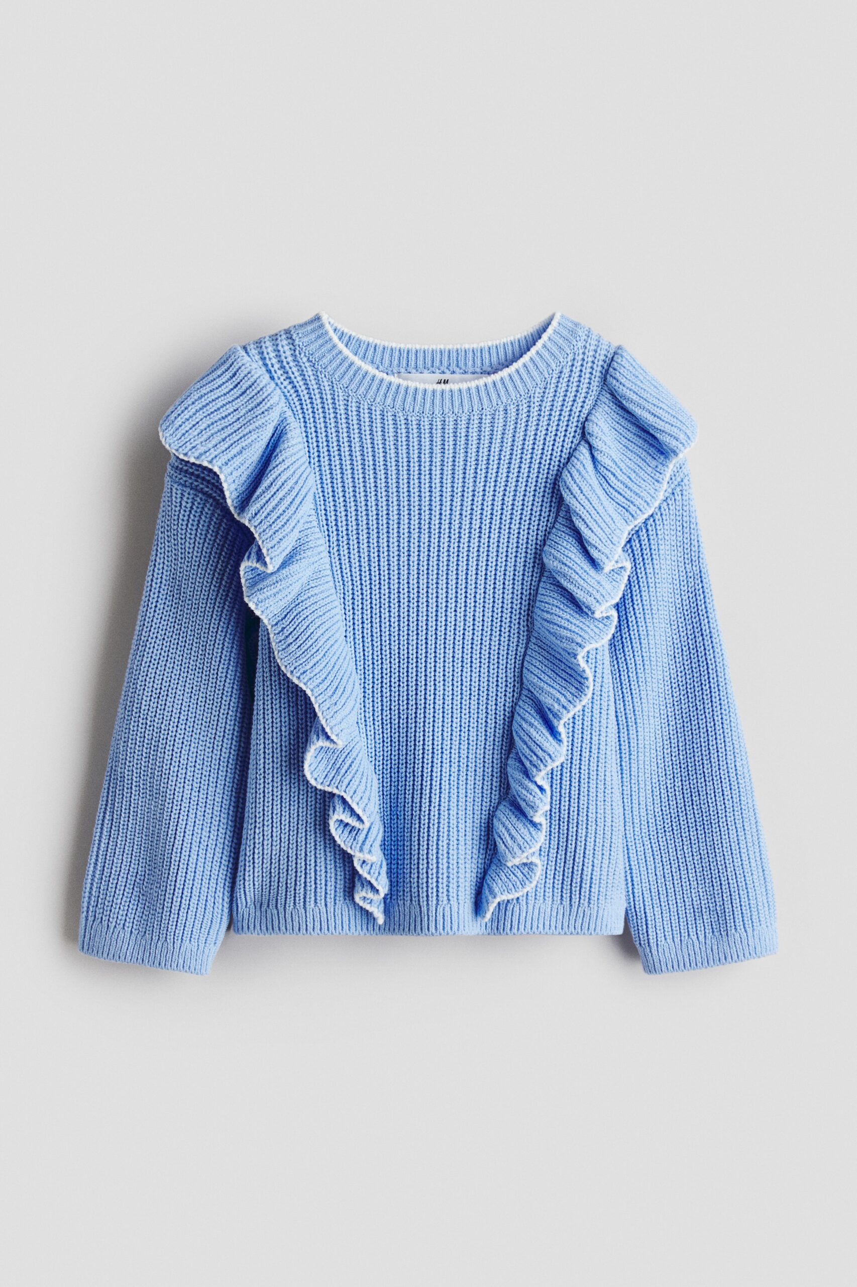 H & M - Trui met volants - Blauw