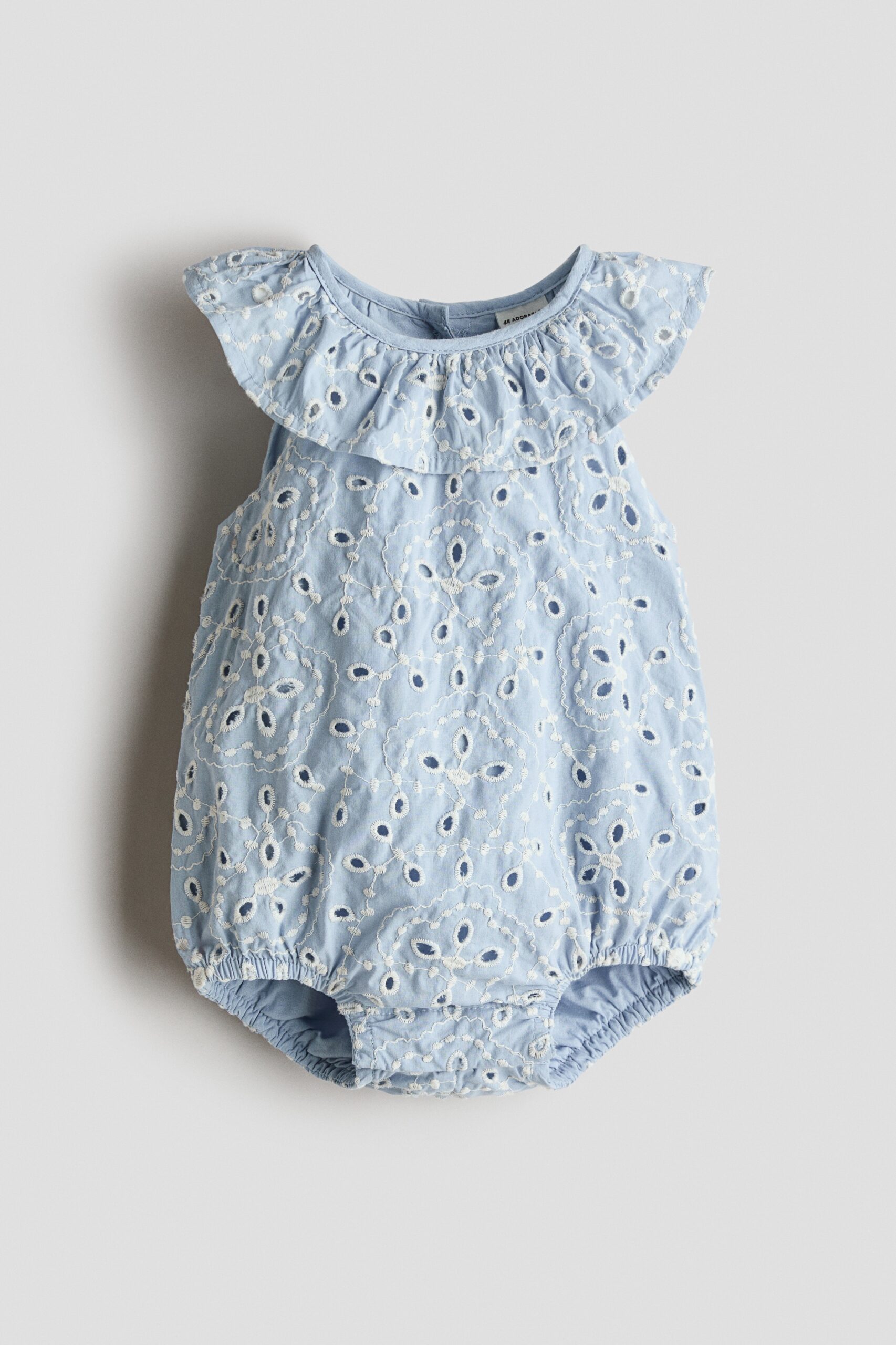 H & M - Boxpakje met broderie anglaise - Lichtblauw