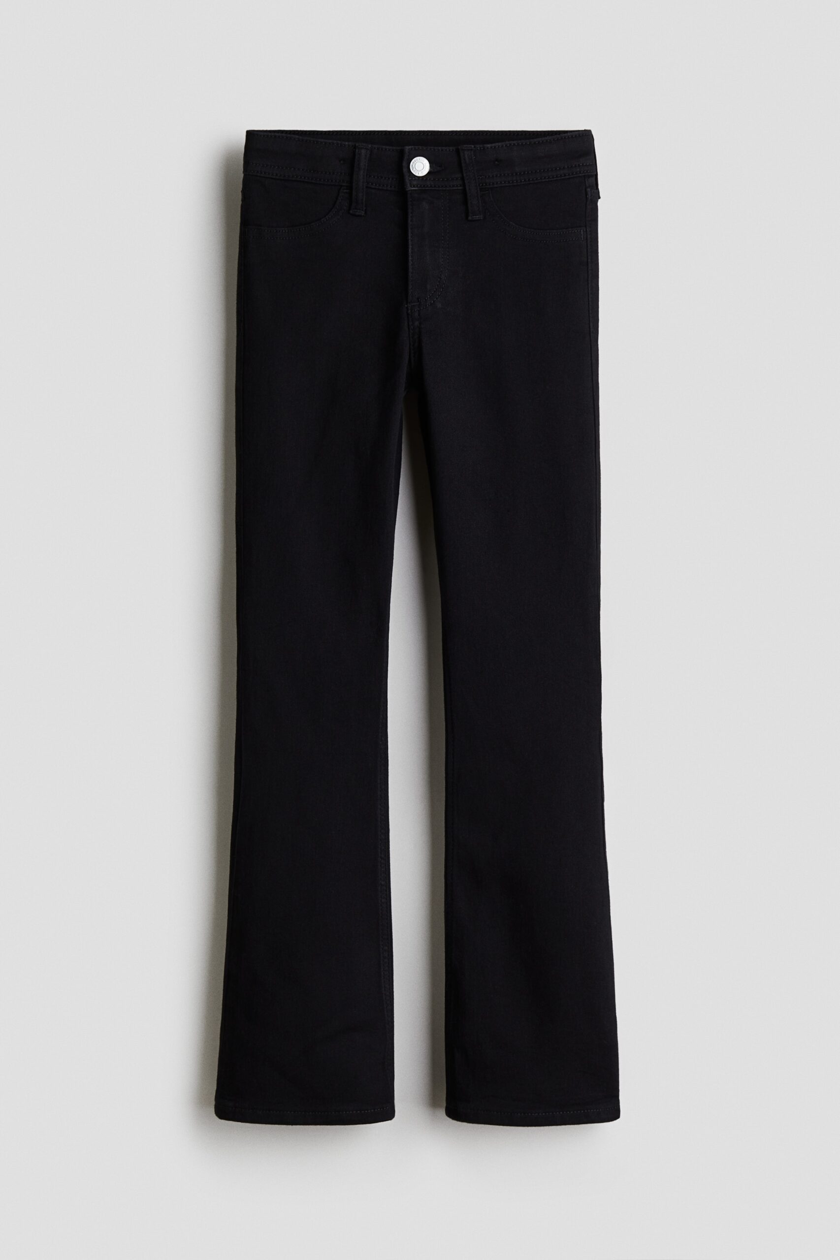 H & M - Flared Leg Low Jeans - Zwart